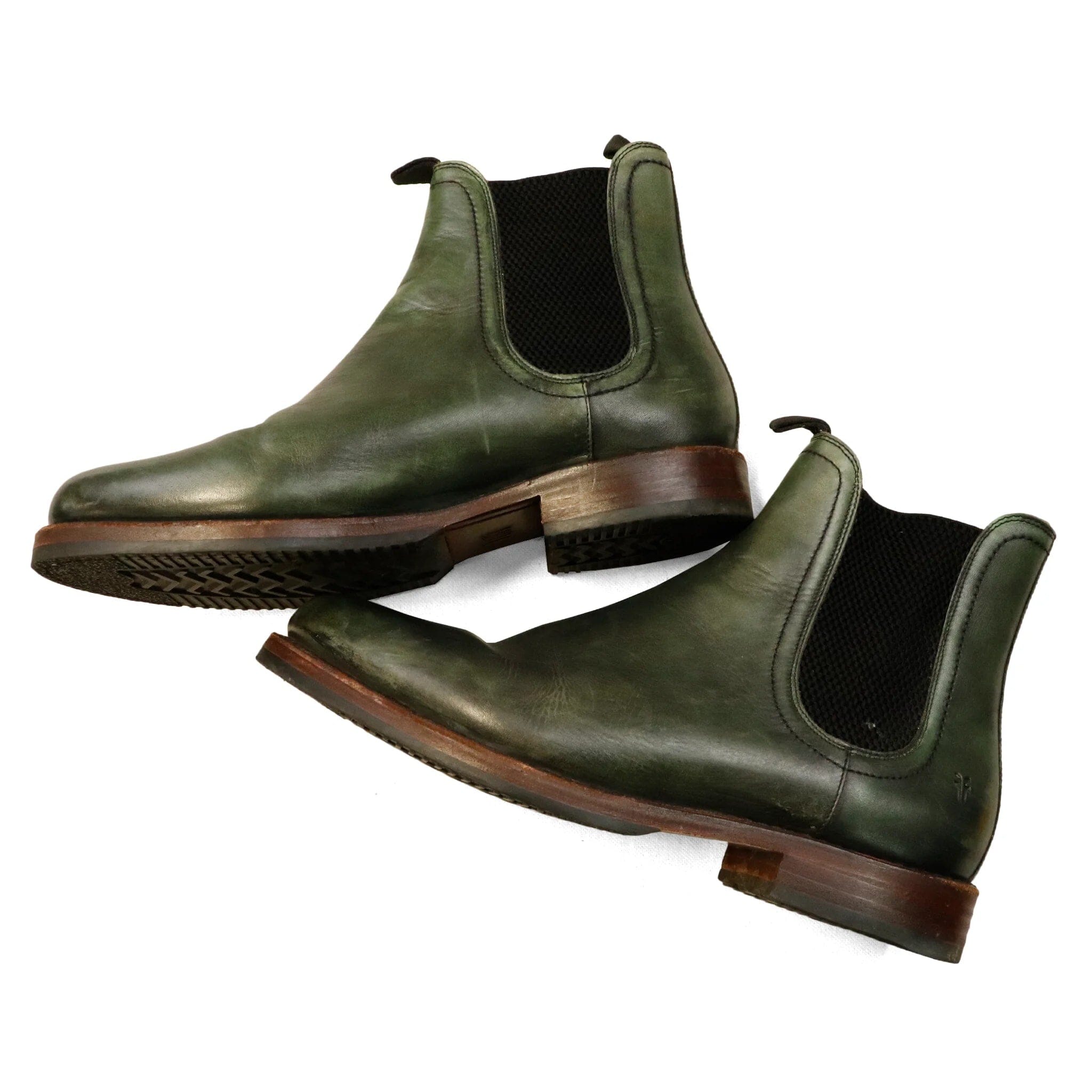 Vintage Frye Green Leather Chelsea Boots Size 10M Frye 