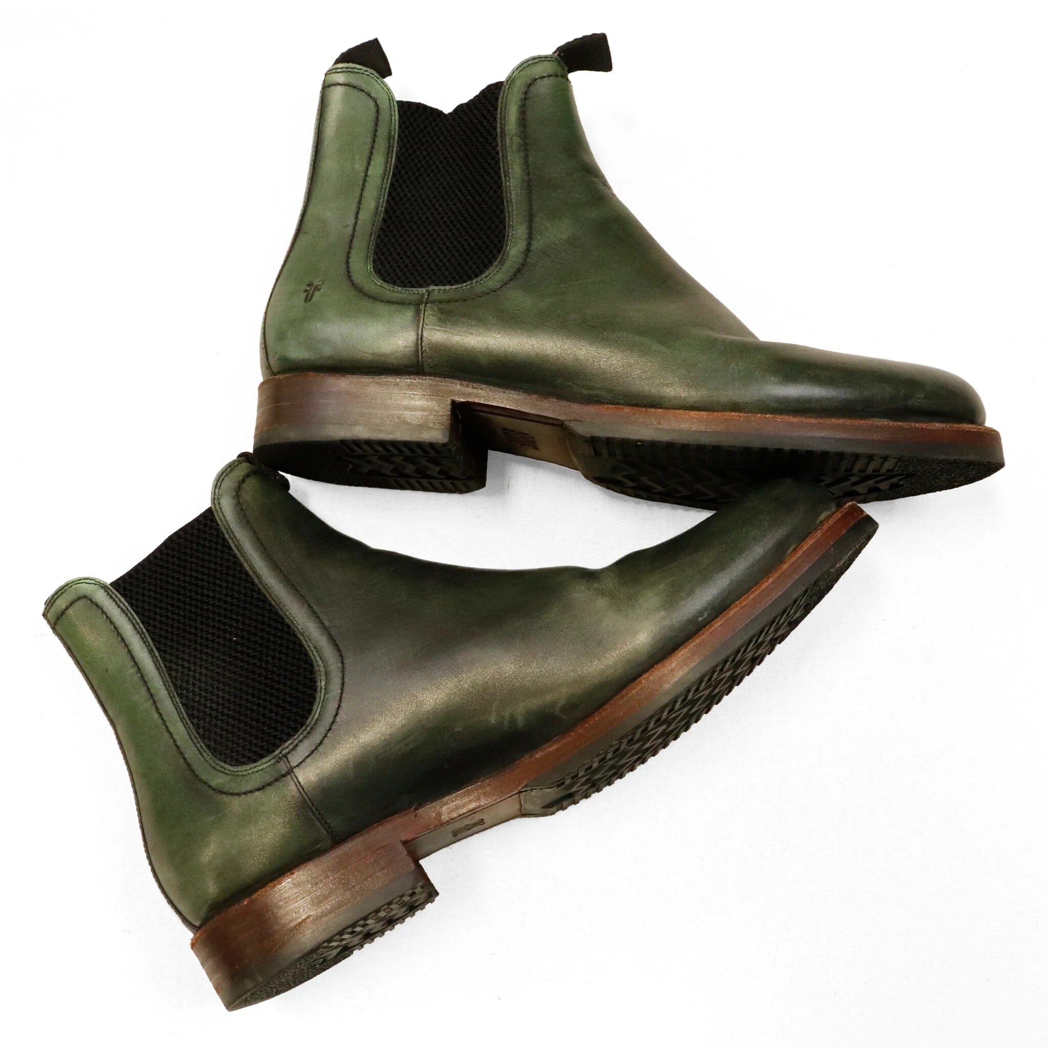 Vintage Frye Green Leather Chelsea Boots Size 10M Frye 