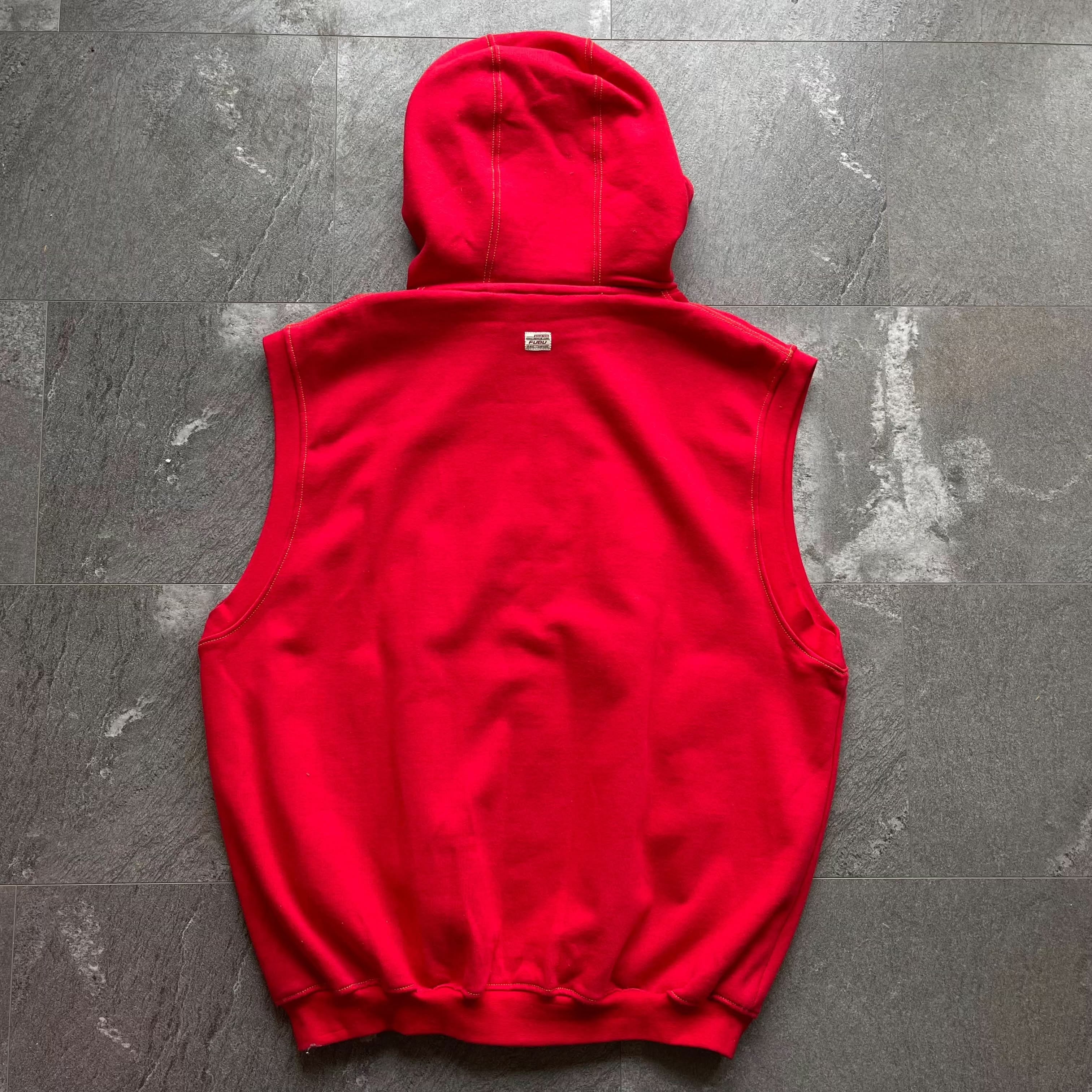 Vintage Fubu Sleeveless Hoodie size XXL red