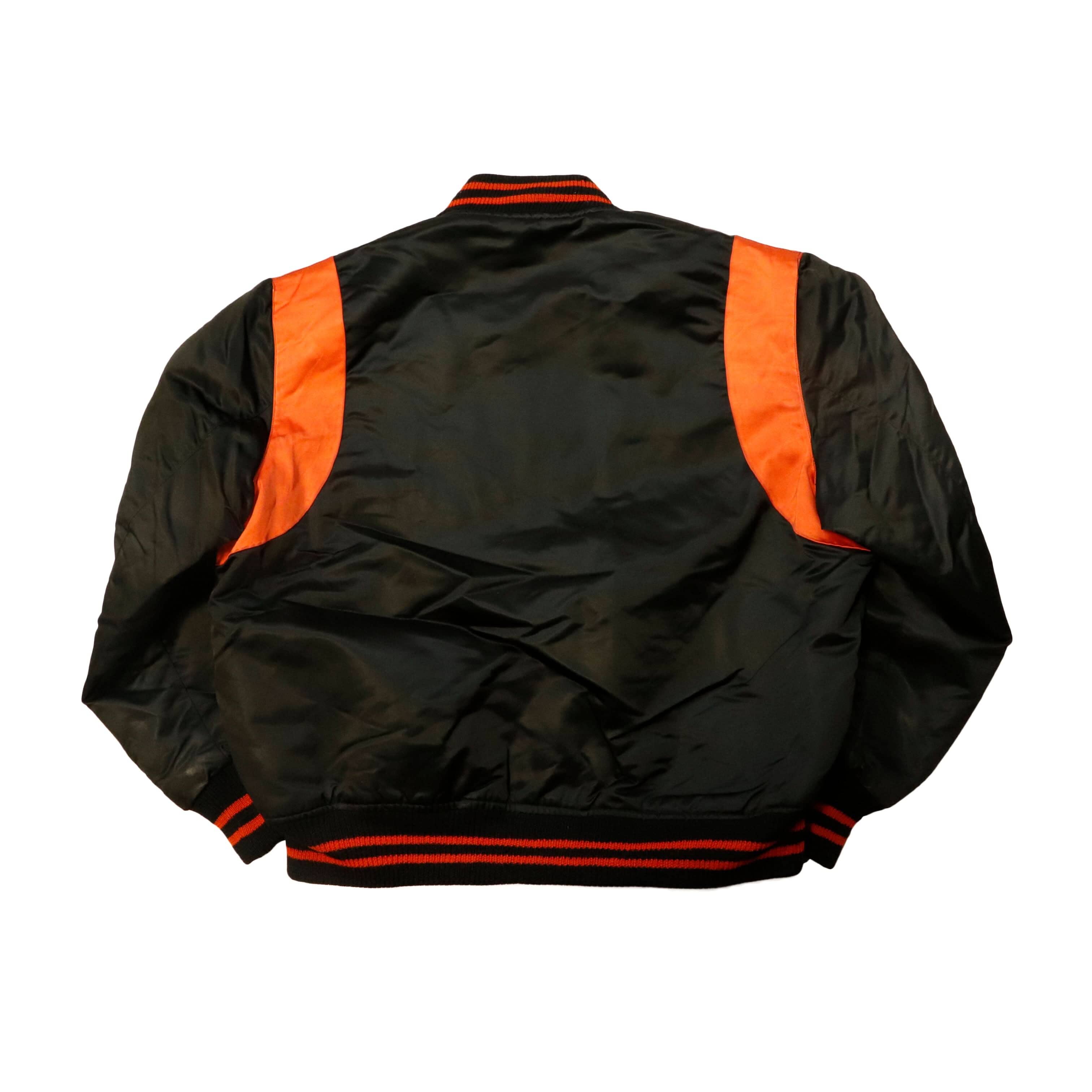 Vintage Game Worn Dugout Baltimore Orioles Satin Bomber Jacket Size 44 FAIF.CA 