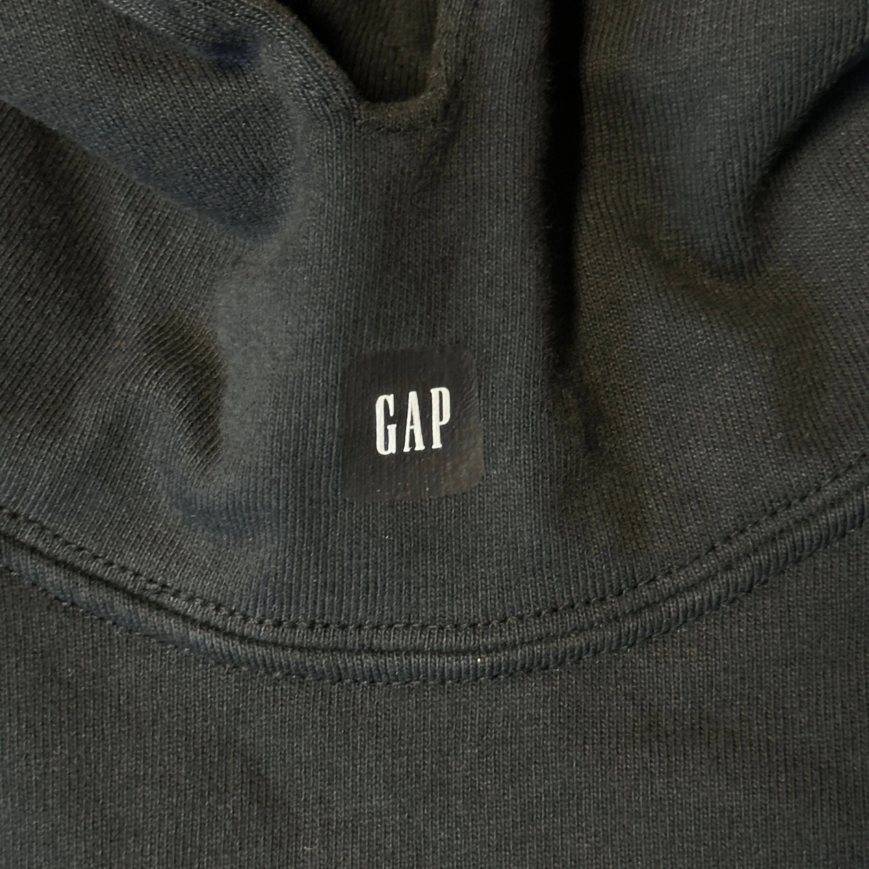 Vintage GAP YZY Black Hoodie Pullover Size Medium two ply RARE FAIF.CA 