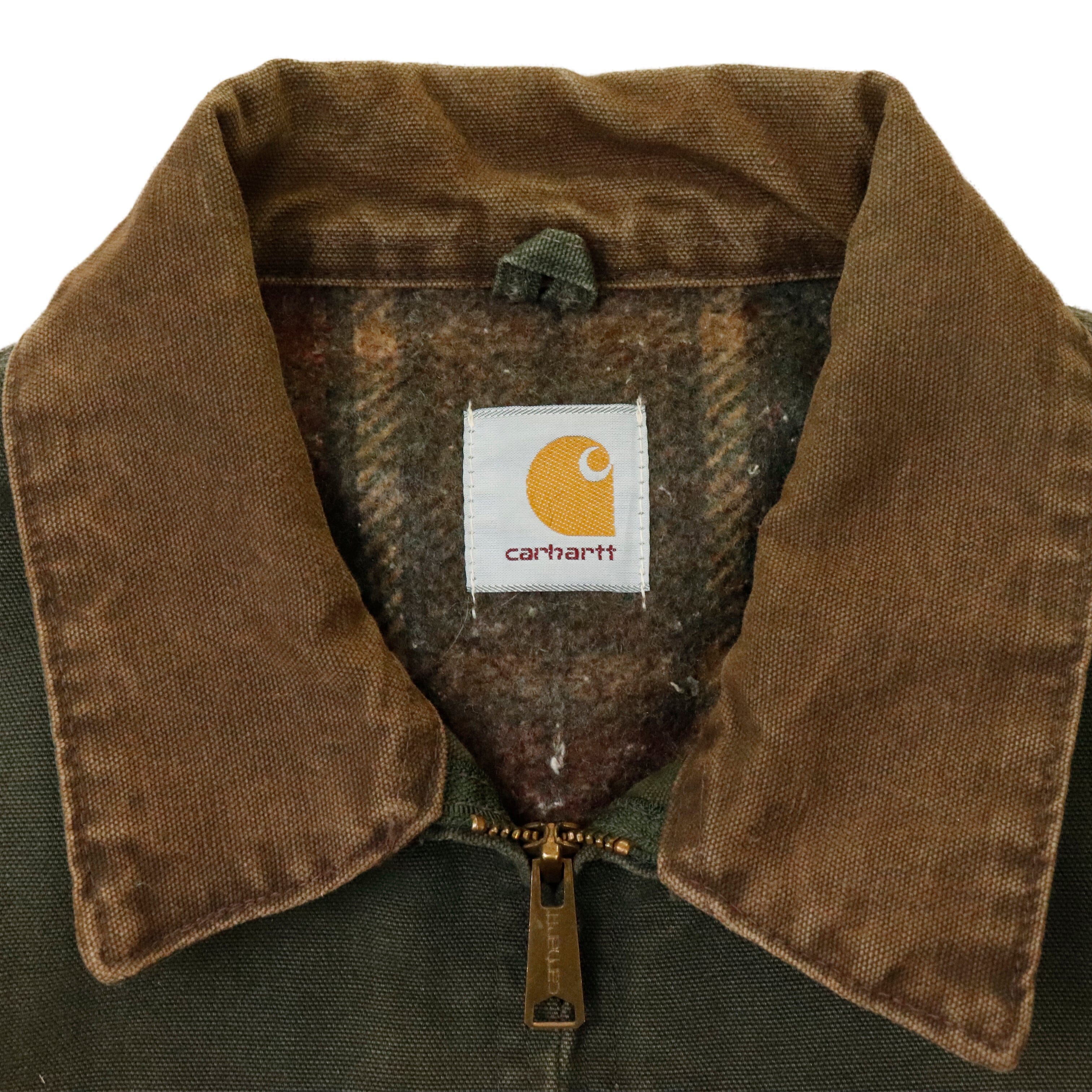 Vintage Green Carhartt Detroit Blanket Lined Work Jacket Size N/A Carhartt 