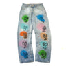 Vintage Gucci Ghost Trevor Andrew Custom Levis Blue Denim Painted Jeans Levi's 