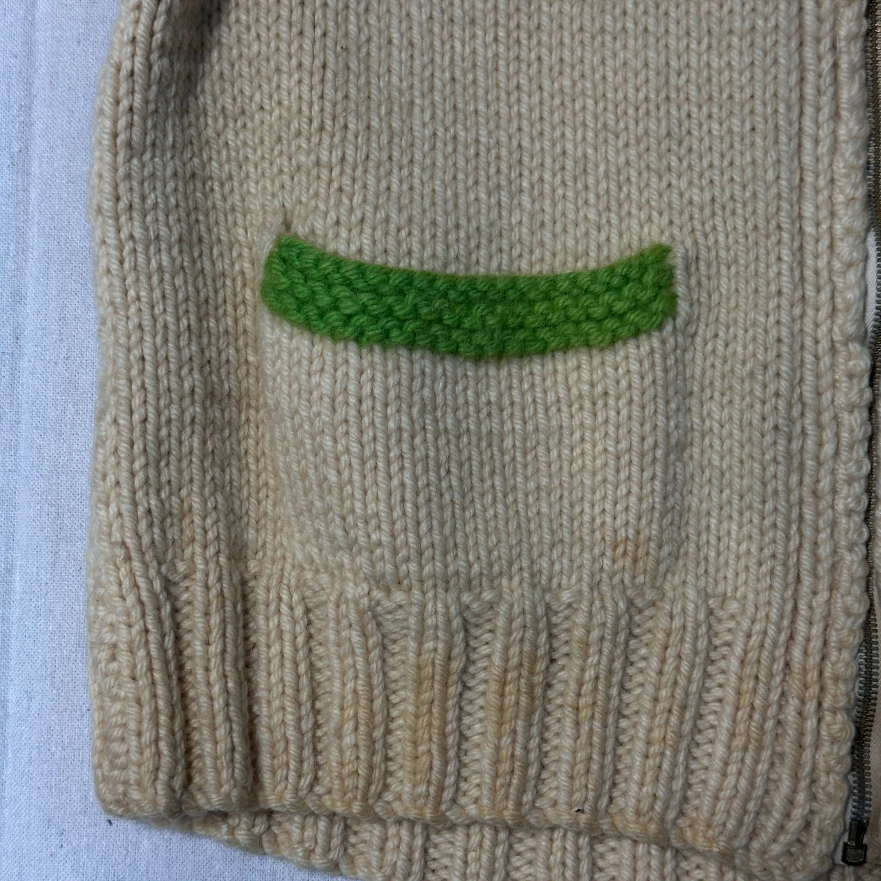 Vintage Hand Knit Golf Motif Cowichan Sweater Size M FAIF.CA 