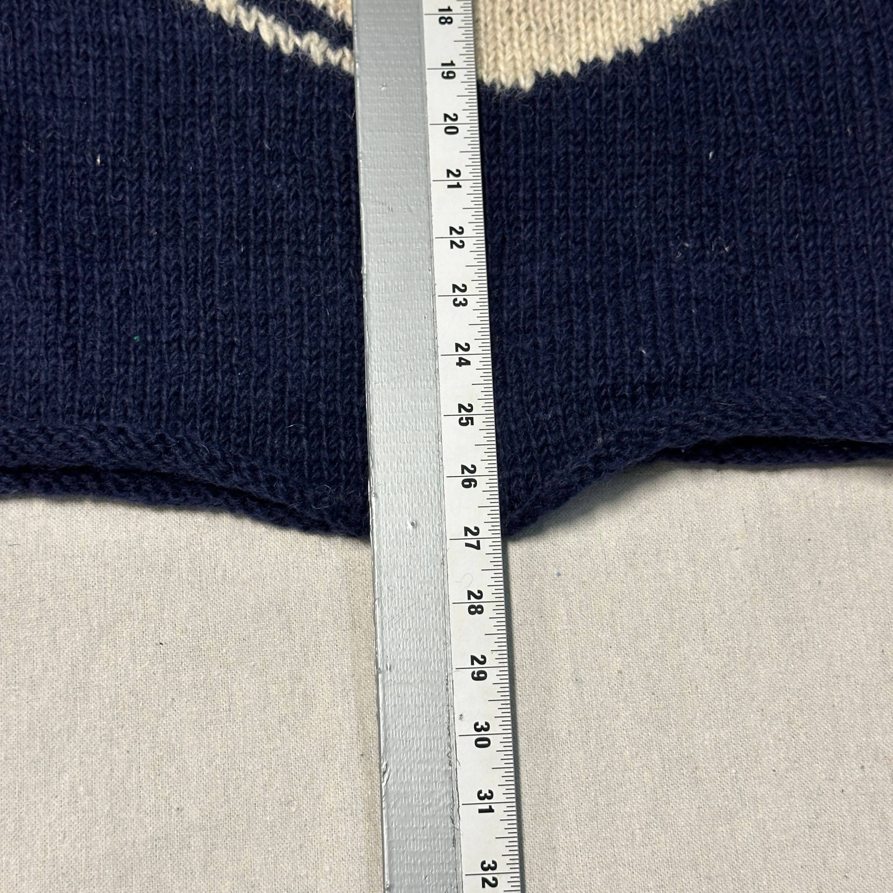 Vintage Handmade Yin Yang Knit Sweater Size Large FAIF.CA 