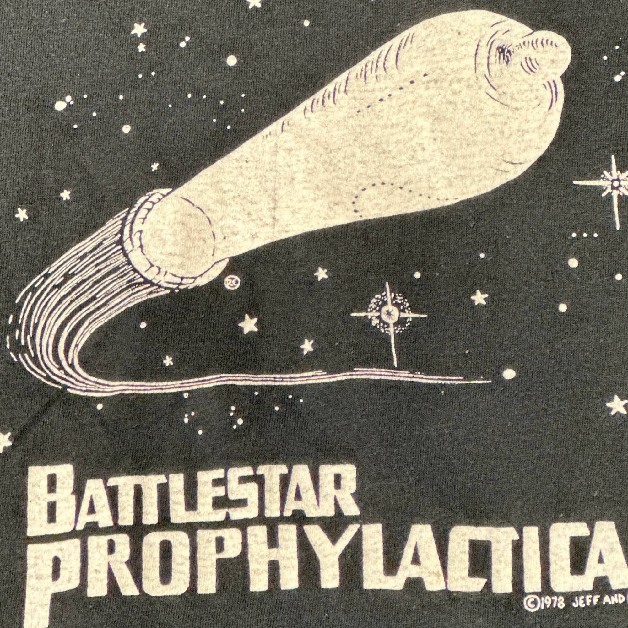 Vintage Hanes Battlestar Prophylactica Graphic T-Shirt Size XL FAIF.CA 