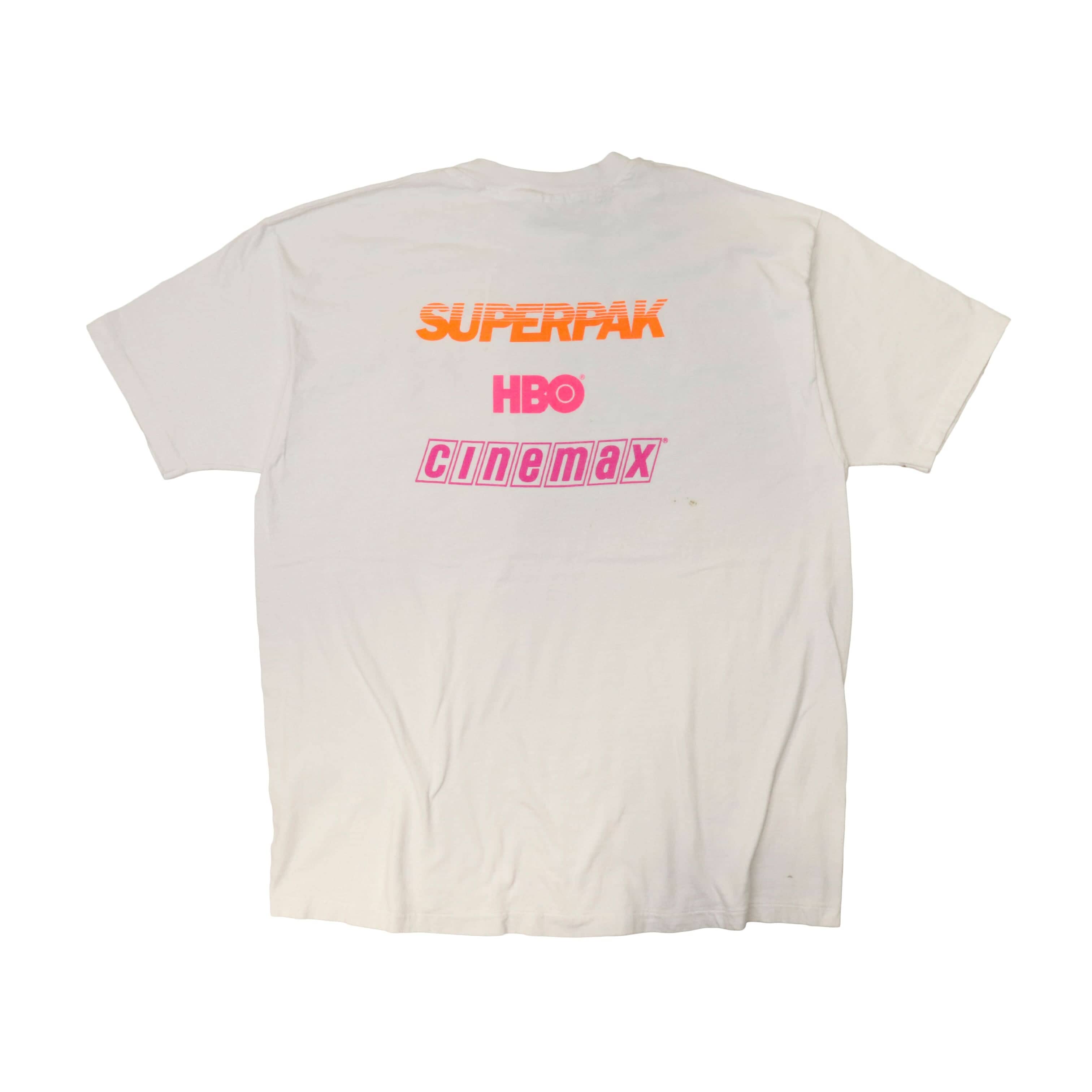 Vintage Hanes Clearly #1 Superpak HBO Cinemax Graphic T-Shirt Size XL FAIF.CA 