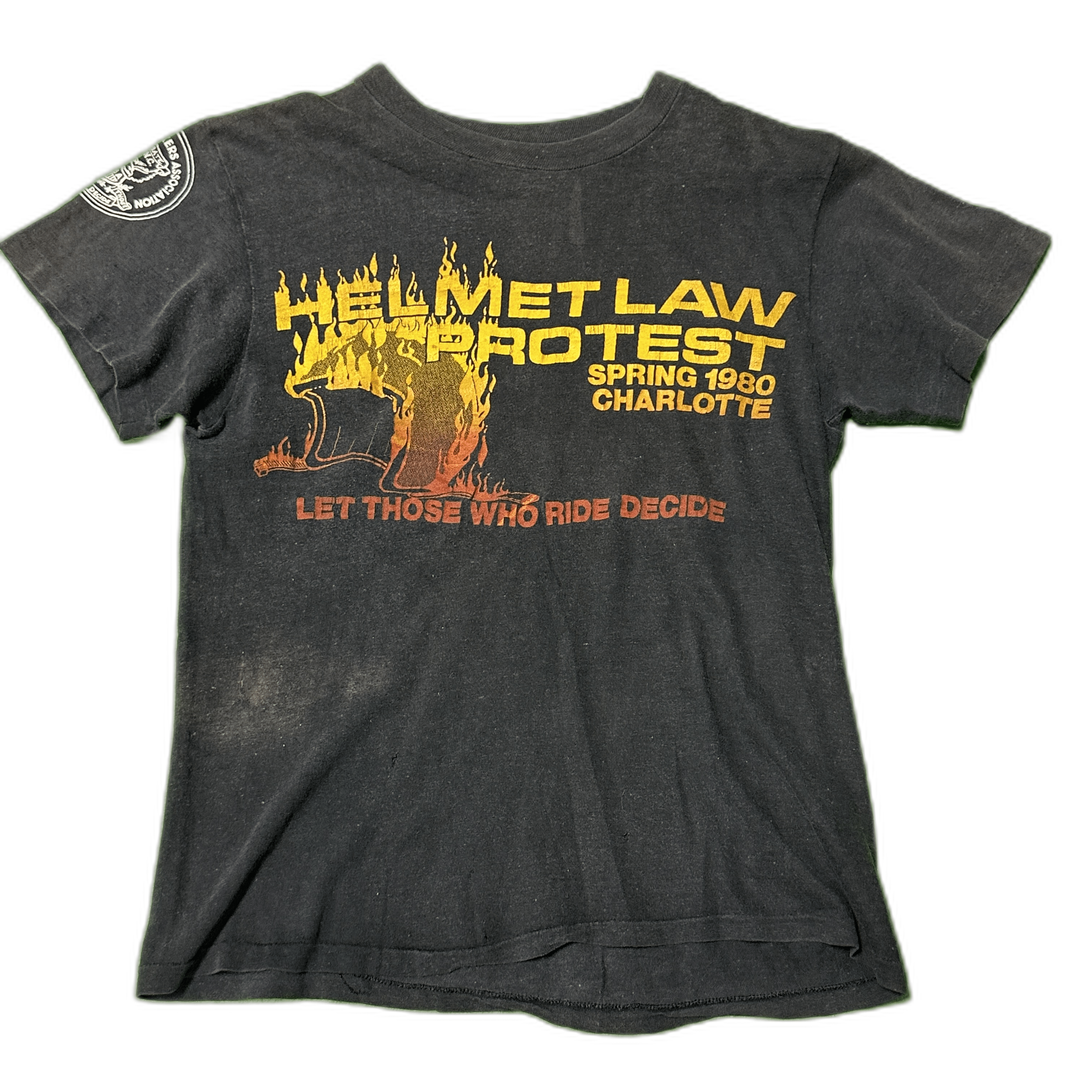 Vintage Hanes Helmet Law Protest Graphic T-Shirt Size M FAIF.CA 