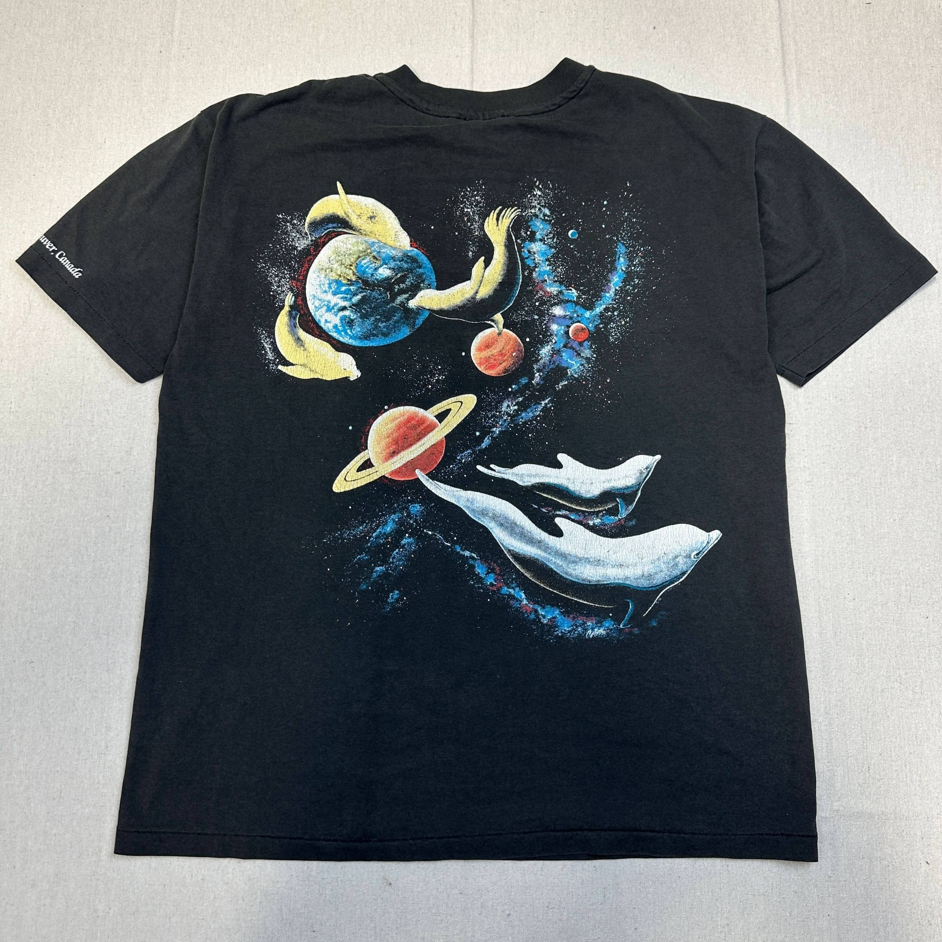 Vintage Hanes Orca Penguin Space Graphic T-Shirt Size XL FAIF.CA 