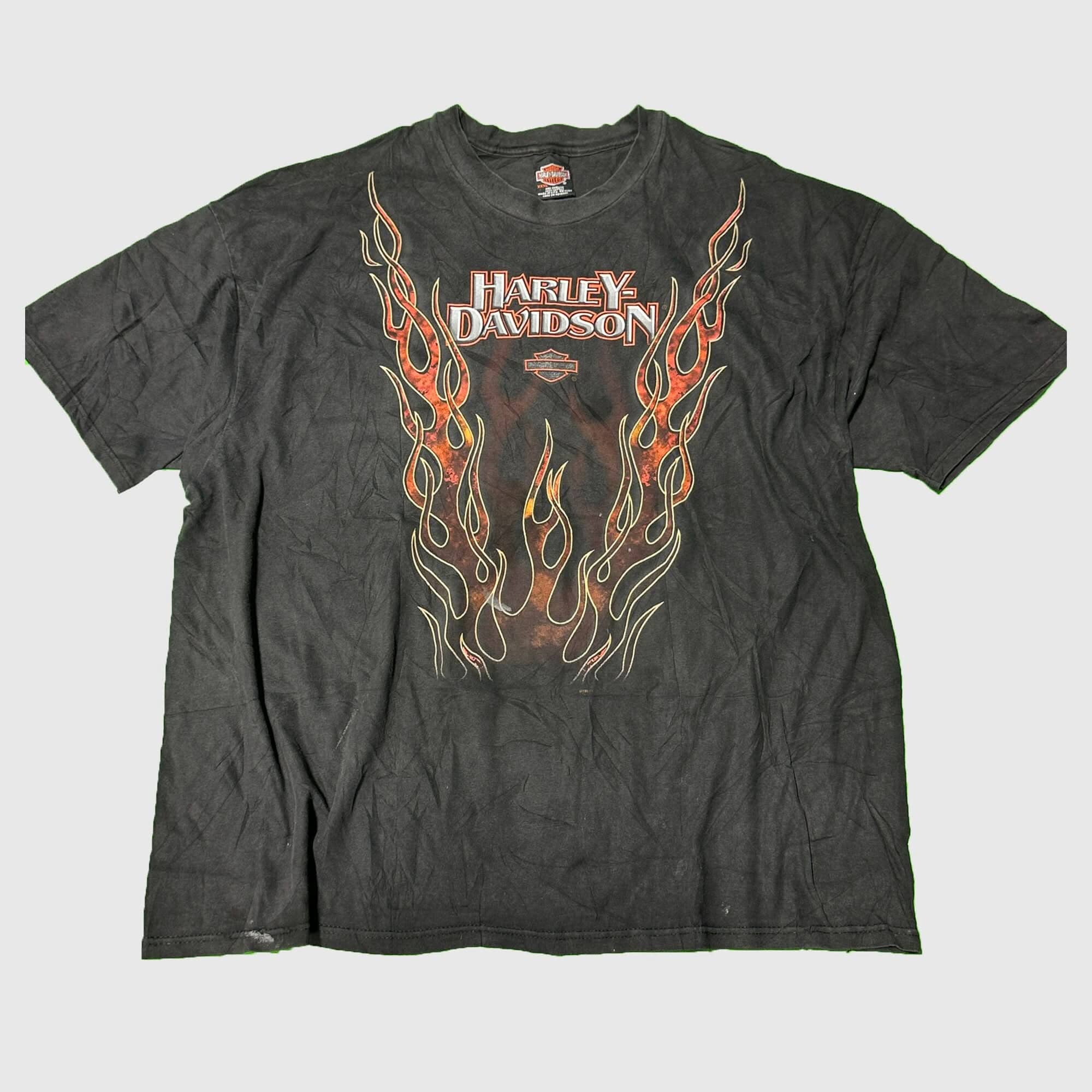 Vintage Harley-Davidson Flame Graphic T-Shirt Size XXXL FAIF.CA 