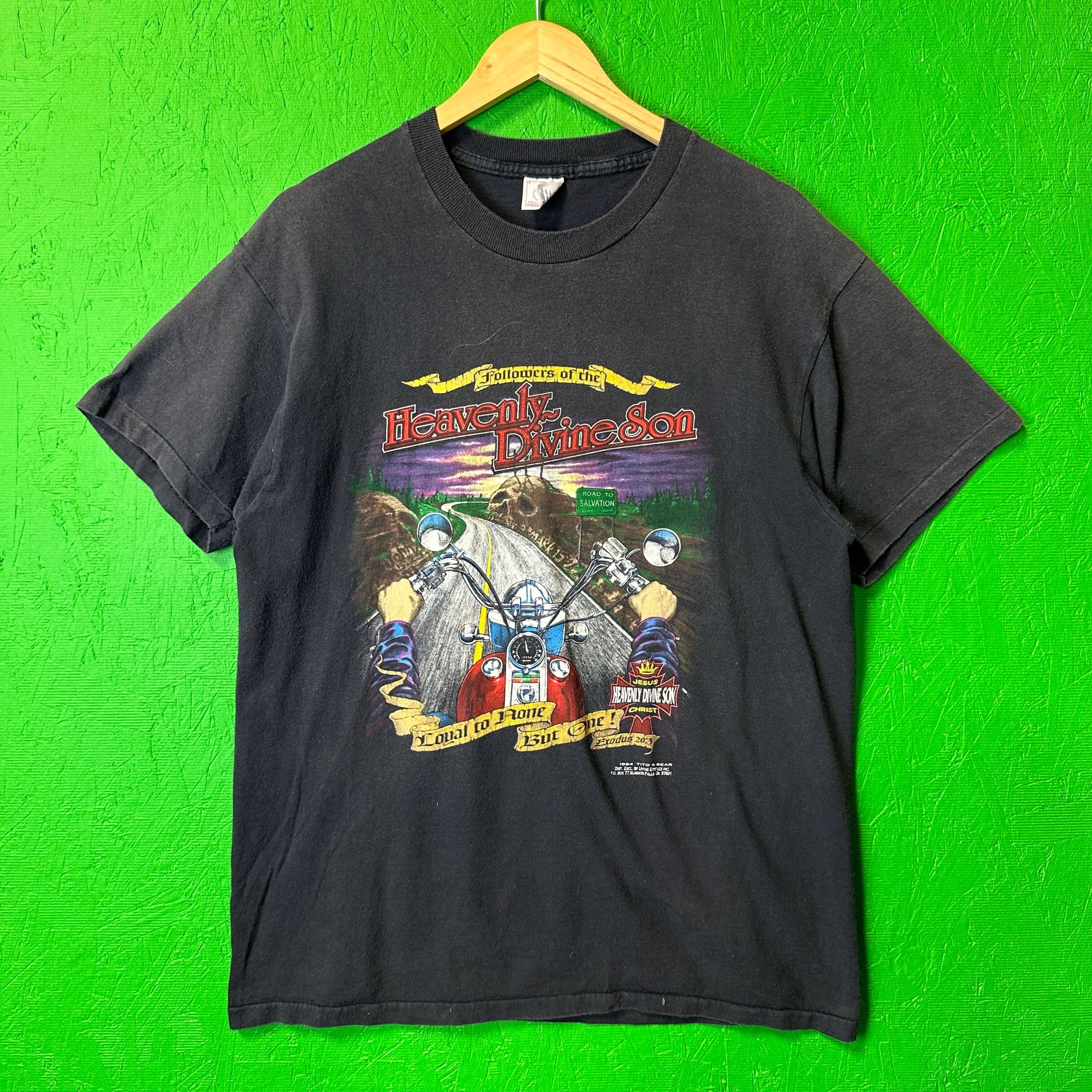Vintage Harley Davidson Jesus Spoof Tshirt T-Shirt OTHER 