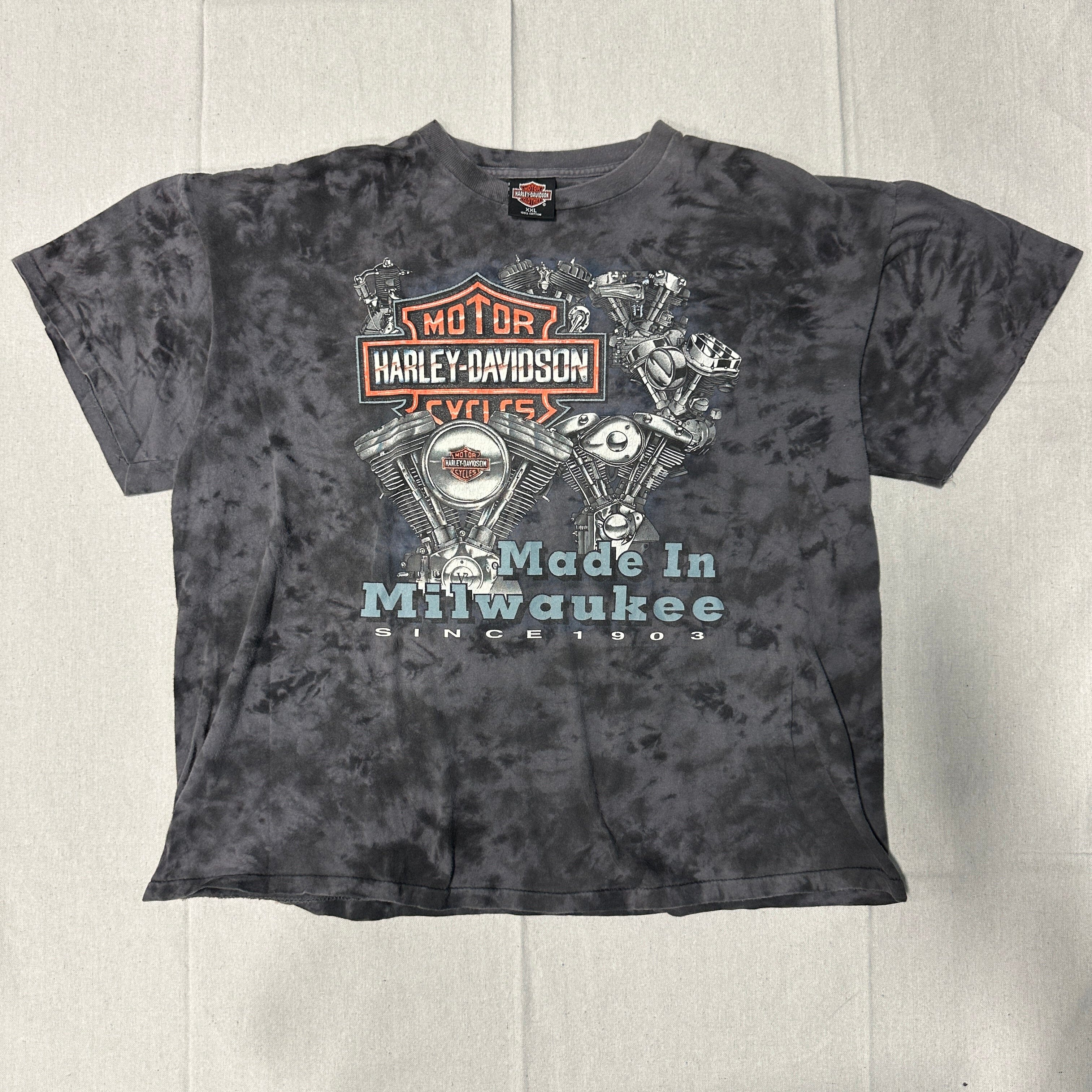 Vintage Harley-Davidson Made In Milwaukee Graphic T-Shirt Size XXL 90s FAIF.CA 