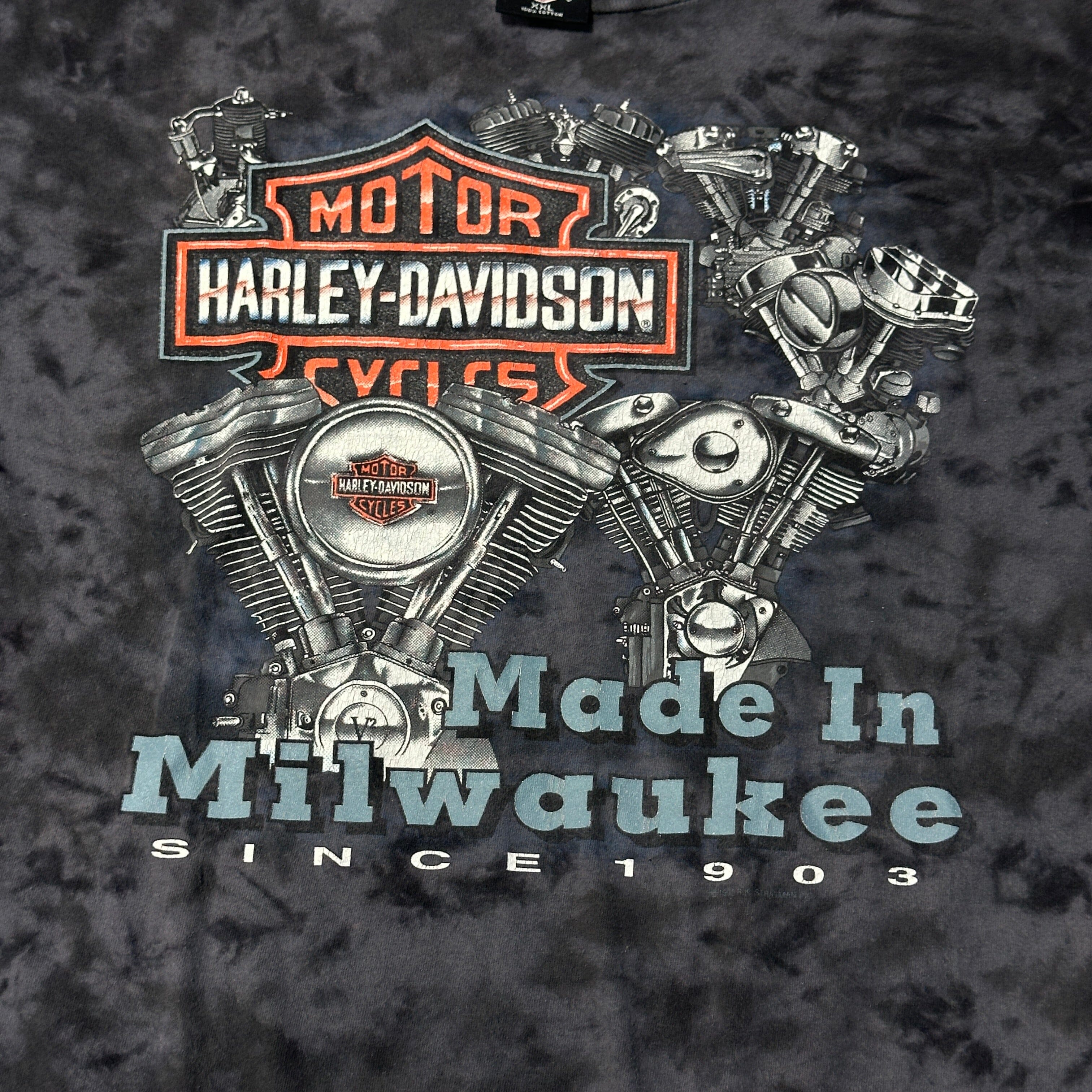 Vintage Harley-Davidson Made In Milwaukee Graphic T-Shirt Size XXL 90s FAIF.CA 