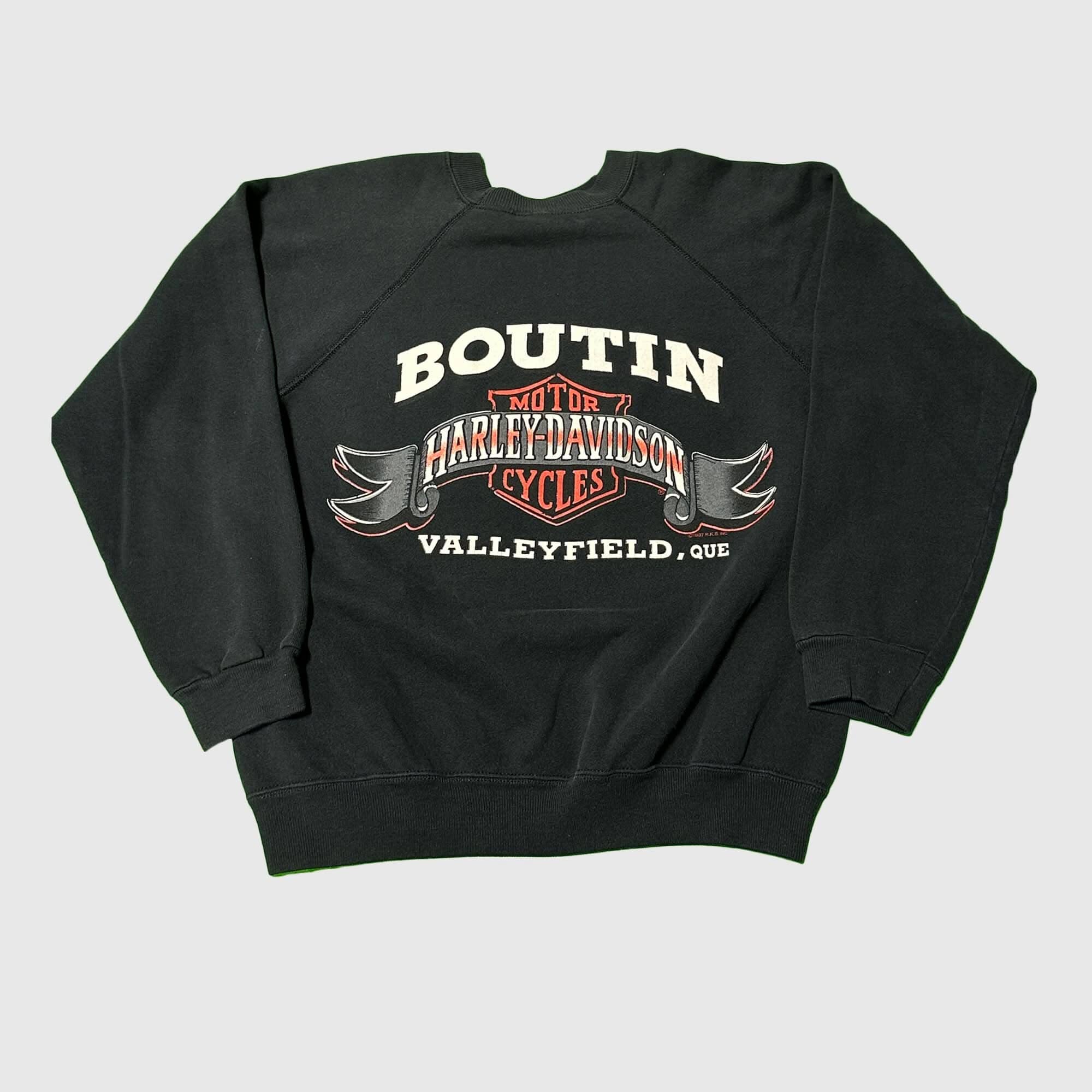 Vintage Harley-Davidson Running with the Pack Wolf Graphic Sweatshirt Size L FAIF.CA 