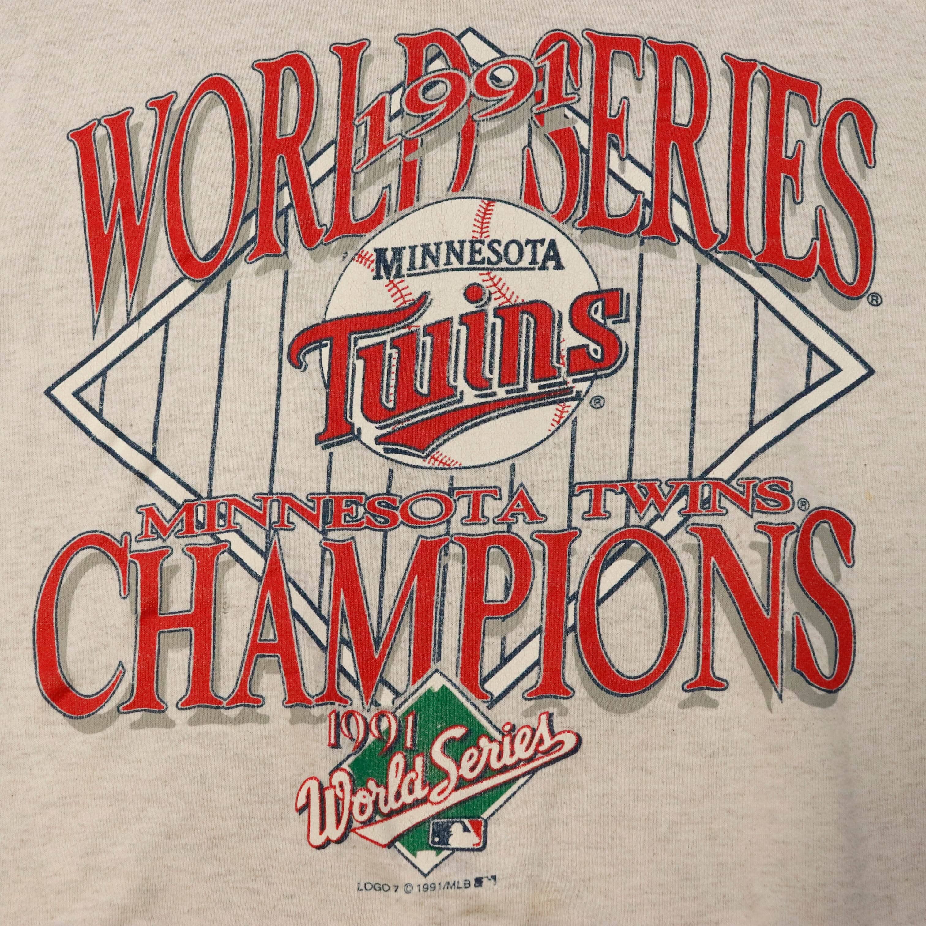 Vintage H.L. Miller Minnesota Twins 1991 World Series Champions Sweatshirt Size XL FAIF.CA 