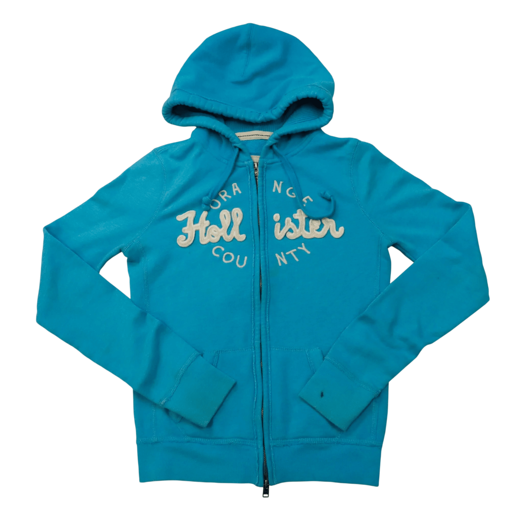 Vintage Hollister Blue ZIP Up Hoodie Size S Hollister 