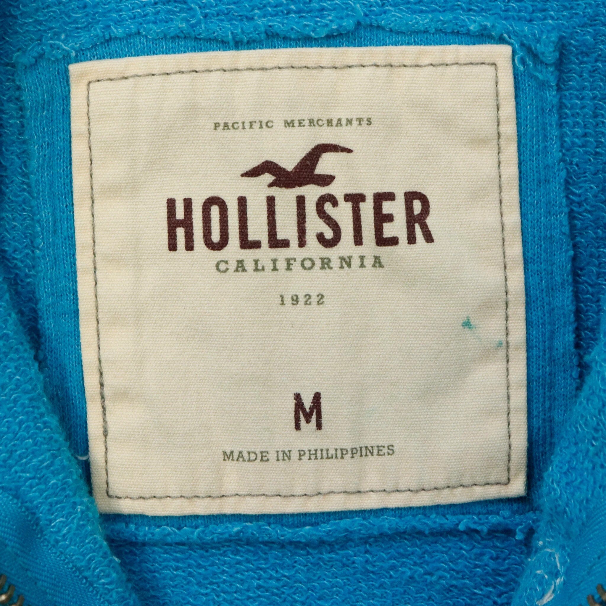 Vintage Hollister Ca Blue ZIP Up Hoodie Size M Hollister 