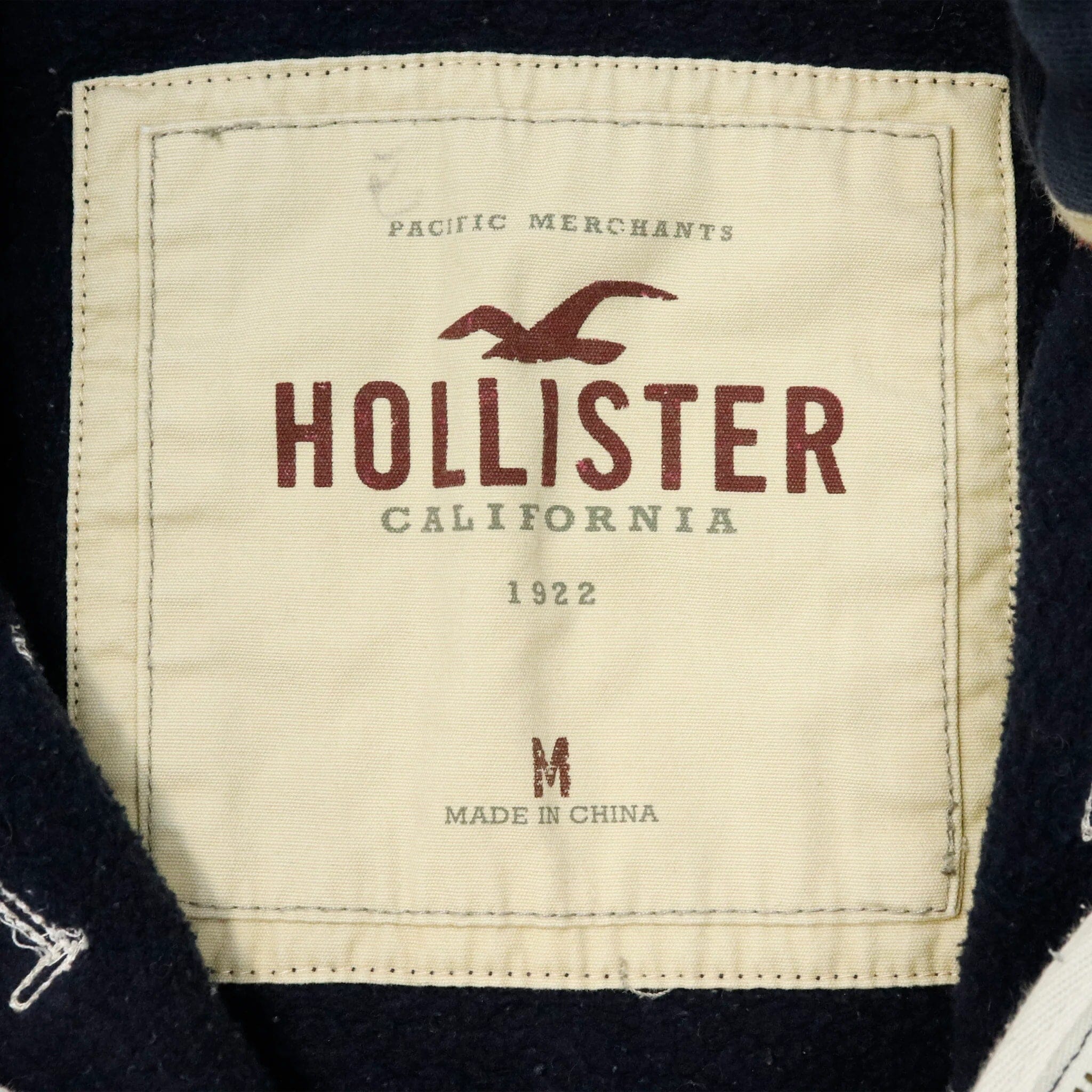 Vintage Hollister Navy ZIP Up Hoodie Size M Hollister 