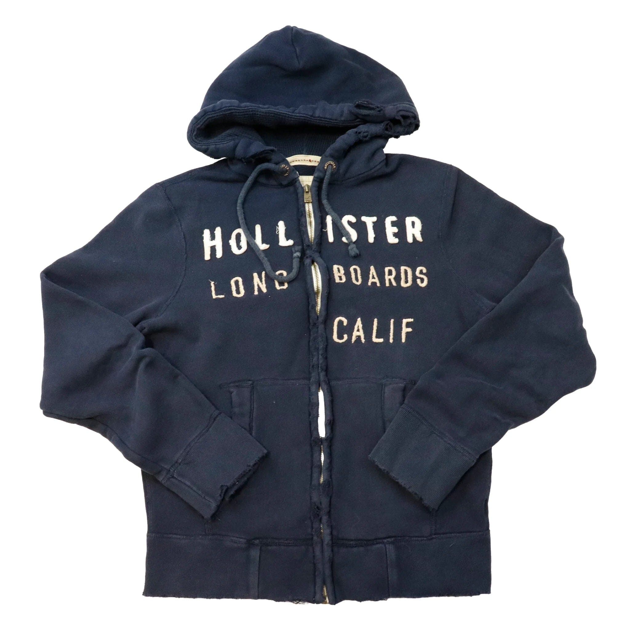 Vintage Hollister Navy ZIP Up Hoodie Size M Hollister 