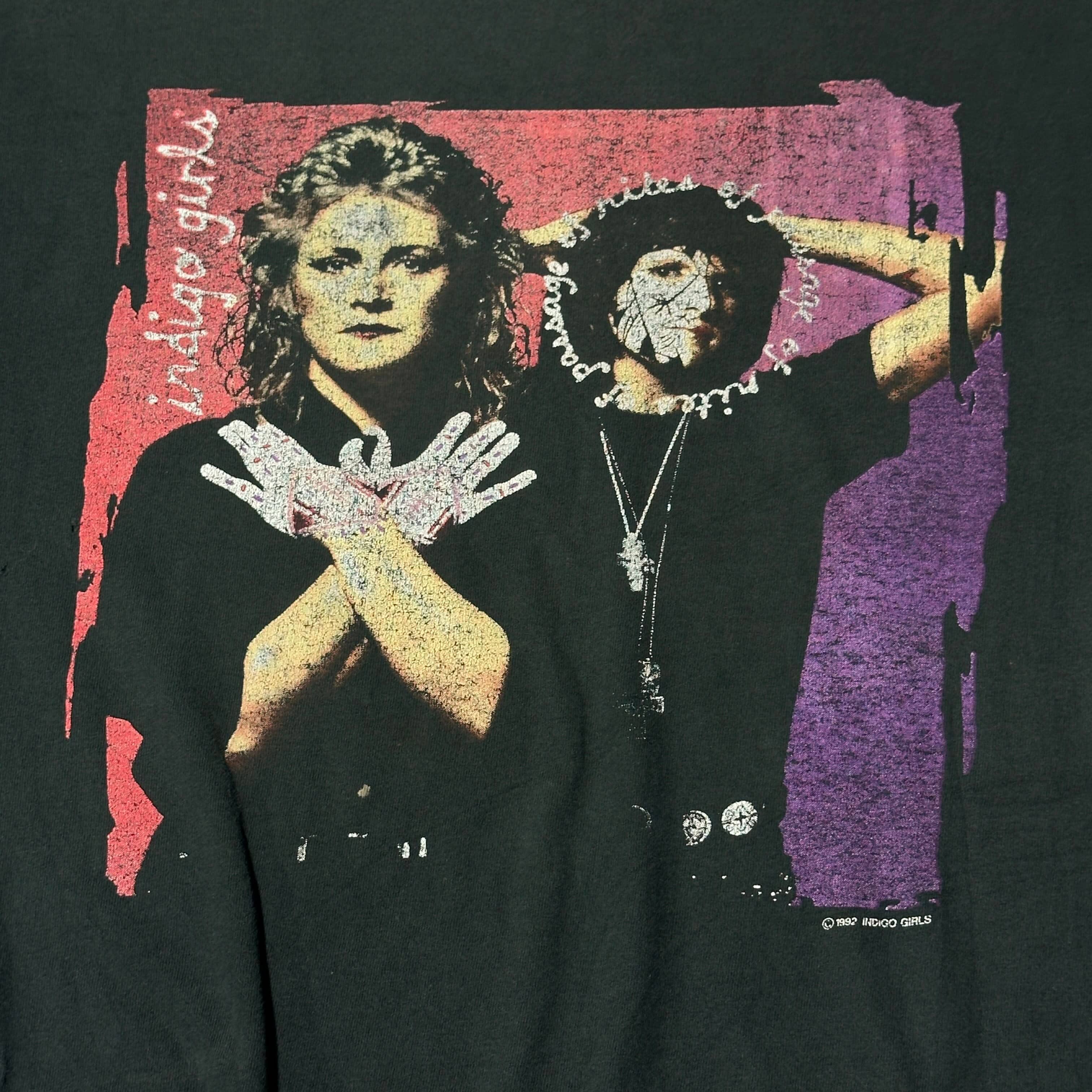 Vintage Indigo Girls 1992 Rites of Passage Tour Graphic T-Shirt Size L FAIF.CA 
