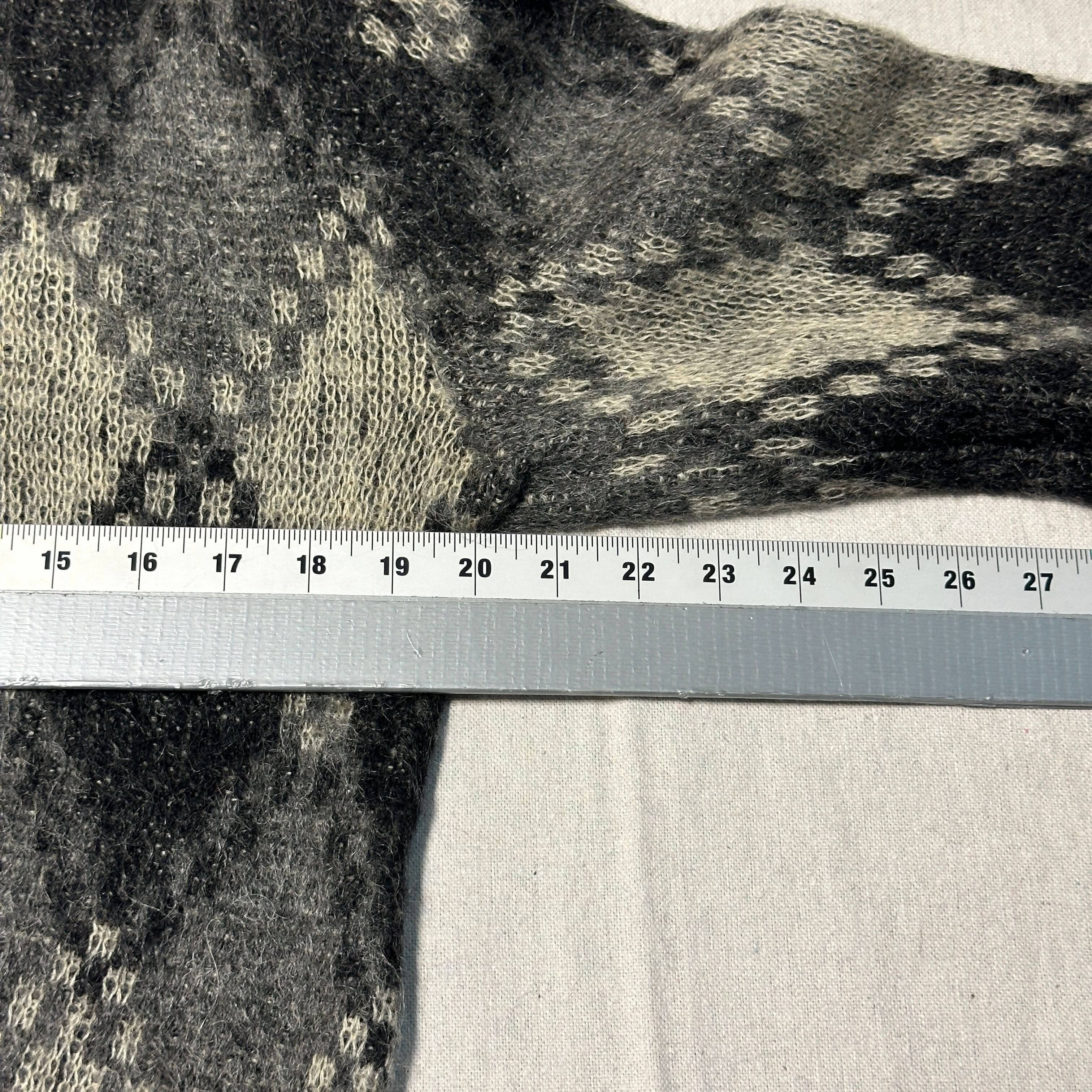 Vintage Jay-Berma Argyle Wool Mohair Sweater Size S 70s Kurt Cobain FAIF.CA 