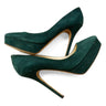 Vintage Jimmy Choo Heels Green Velvet Size 37.5 Jimmy Choo 