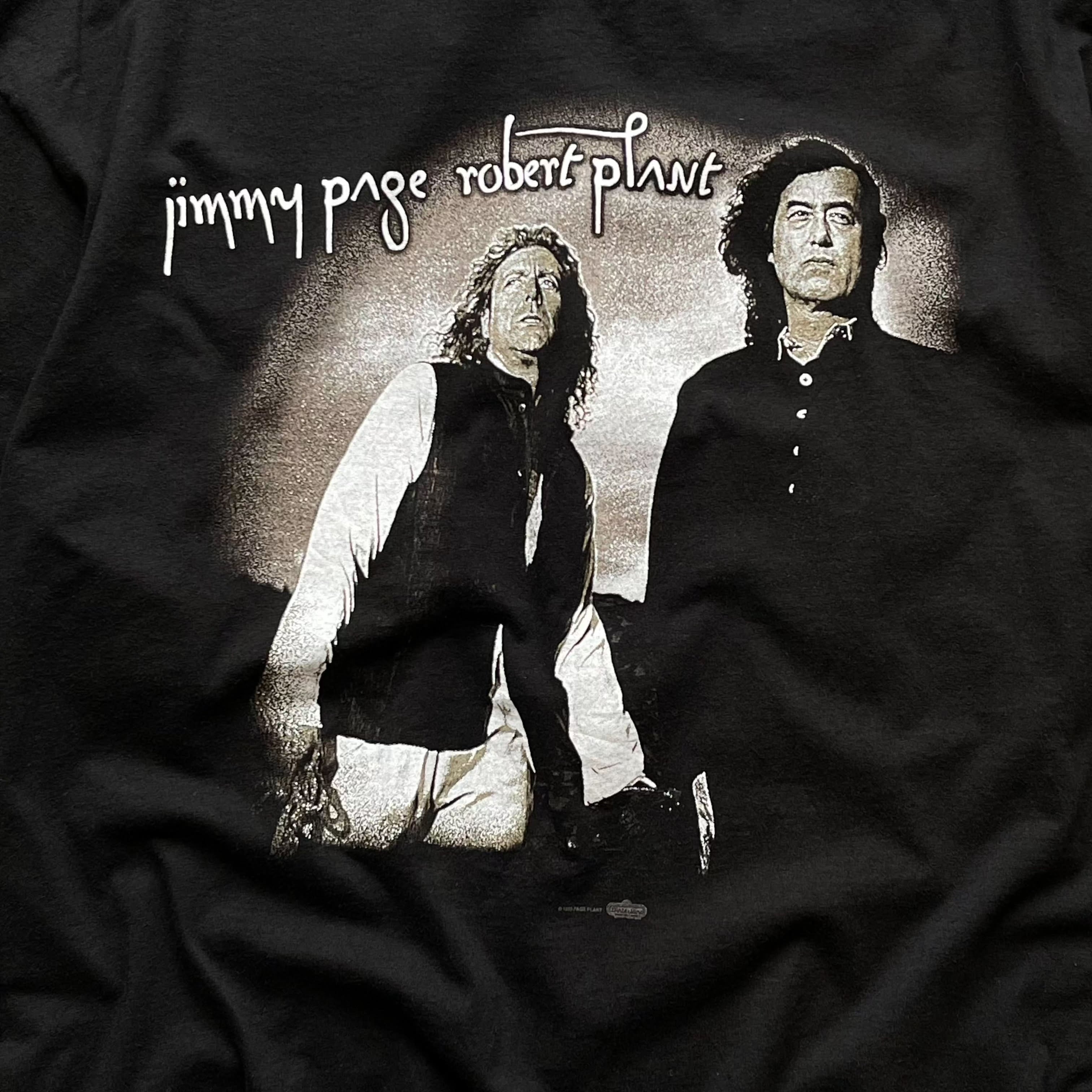 Vintage Jimmy Page, Robert Plant T-shirt size-XL T-Shirt HANES 