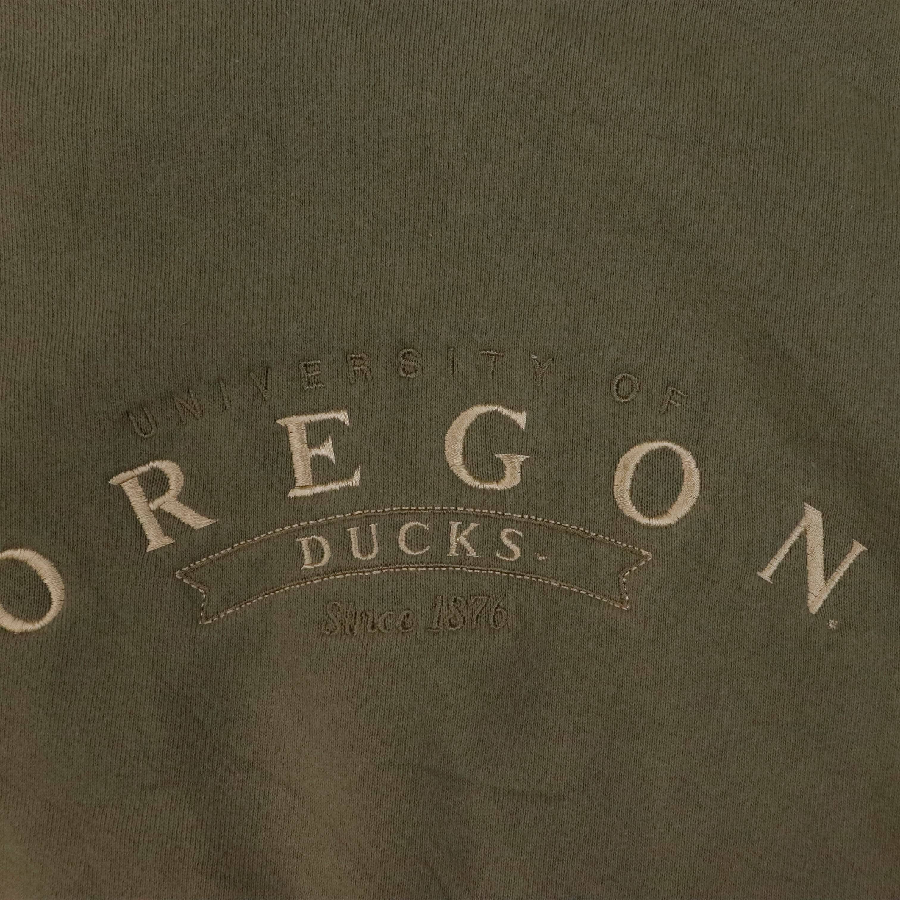 Vintage Jones & Mitchell Oregon Ducks Embroidered Crewneck Sweatshirt Size XL FAIF.CA 