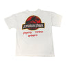 Vintage Jurassic Park Hebrew Logo Graphic T-Shirt Size Large Other 