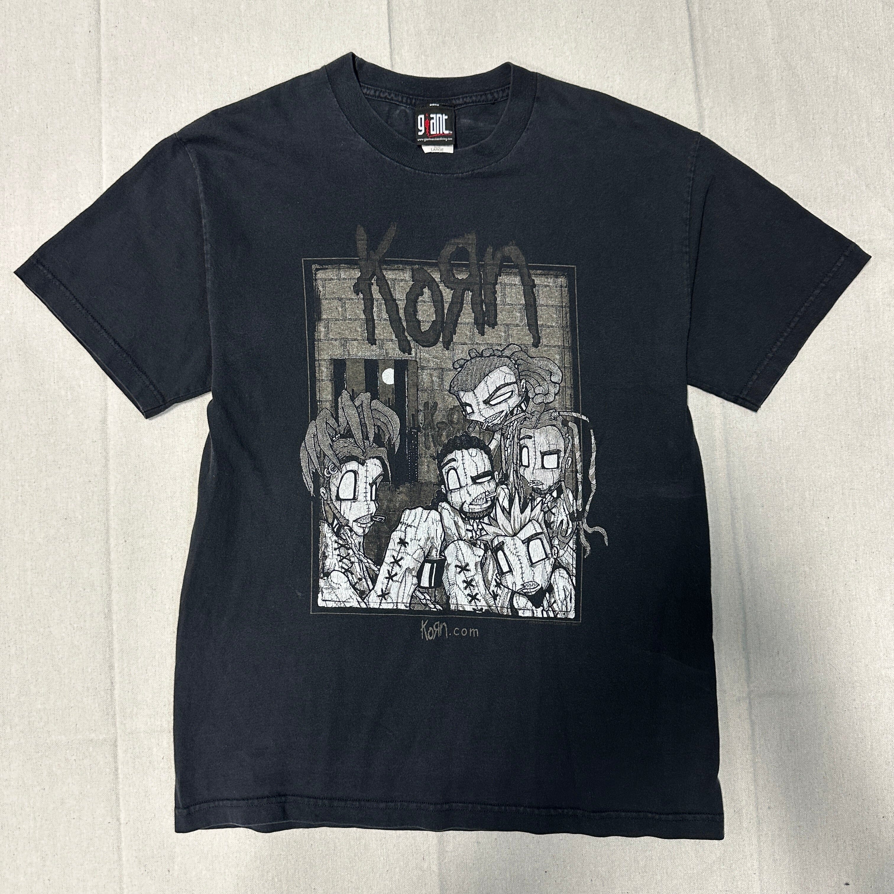 Vintage Korn Cartoon Graphic Tour T-Shirt Size Large 90s FAIF.CA 