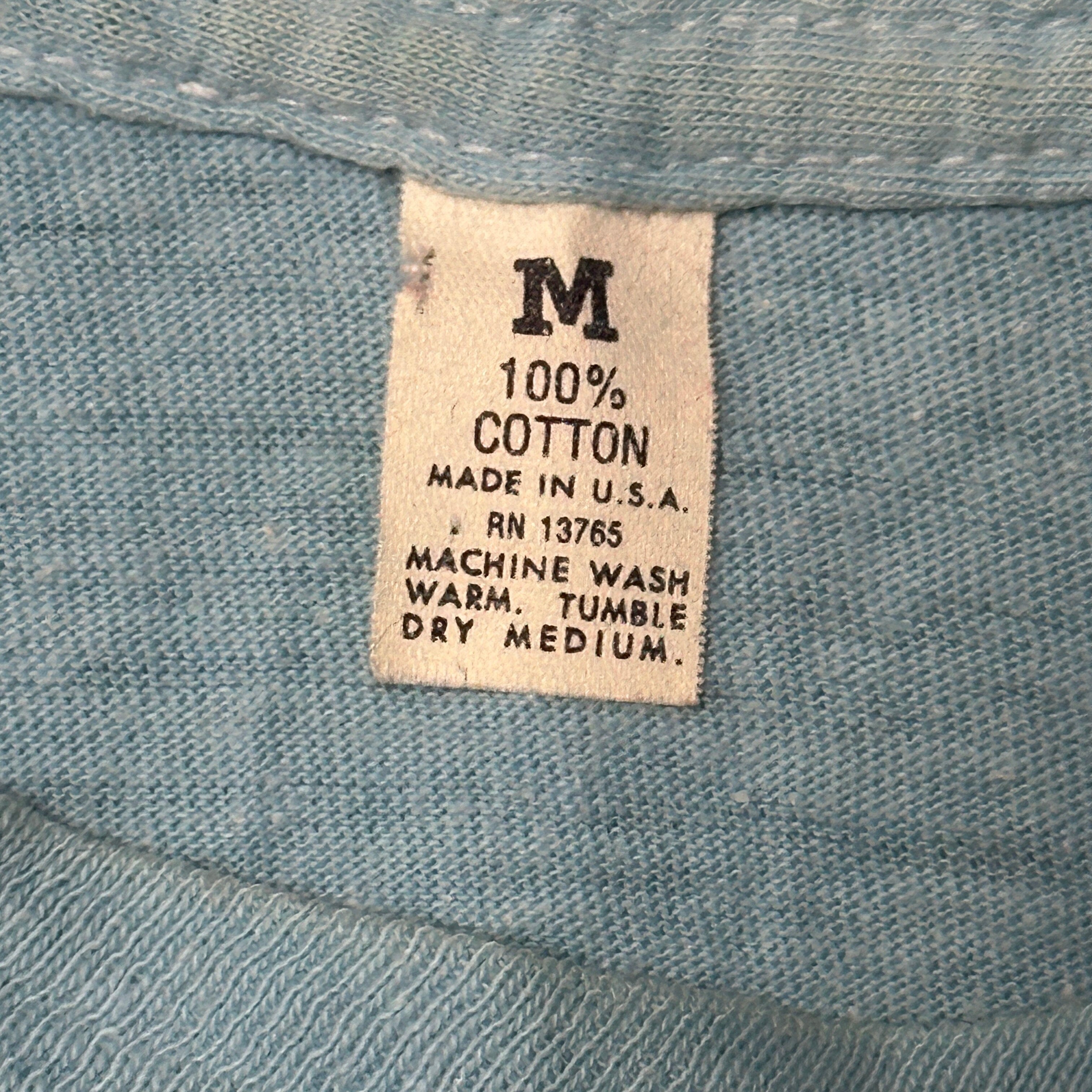 Vintage Let's Boogie Graphic Blue T-Shirt Size M 70s FAIF.CA 