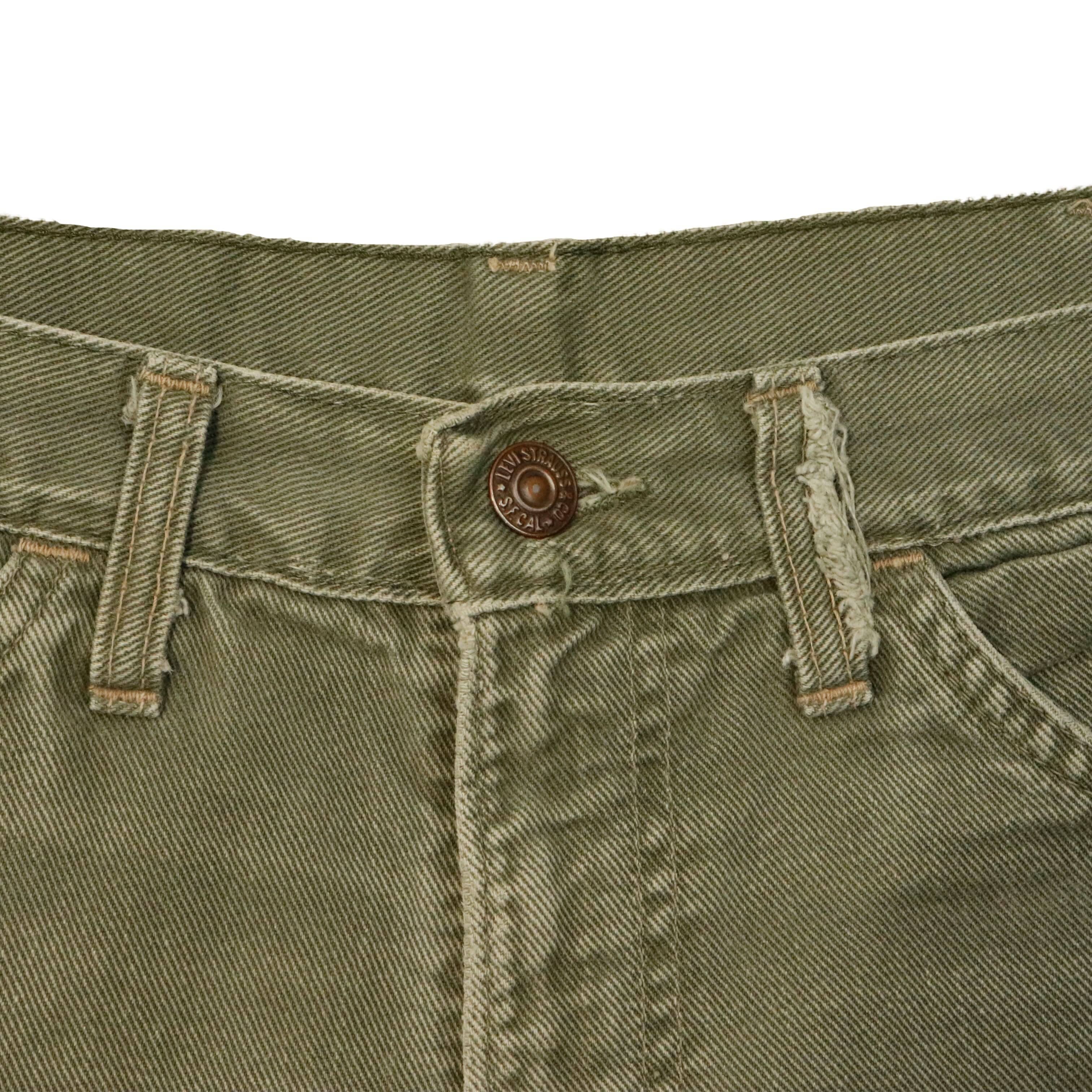 Vintage Levi Big E Strauss Frayed Cutoff Denim Shorts Size N/A 70s FAIF.CA 
