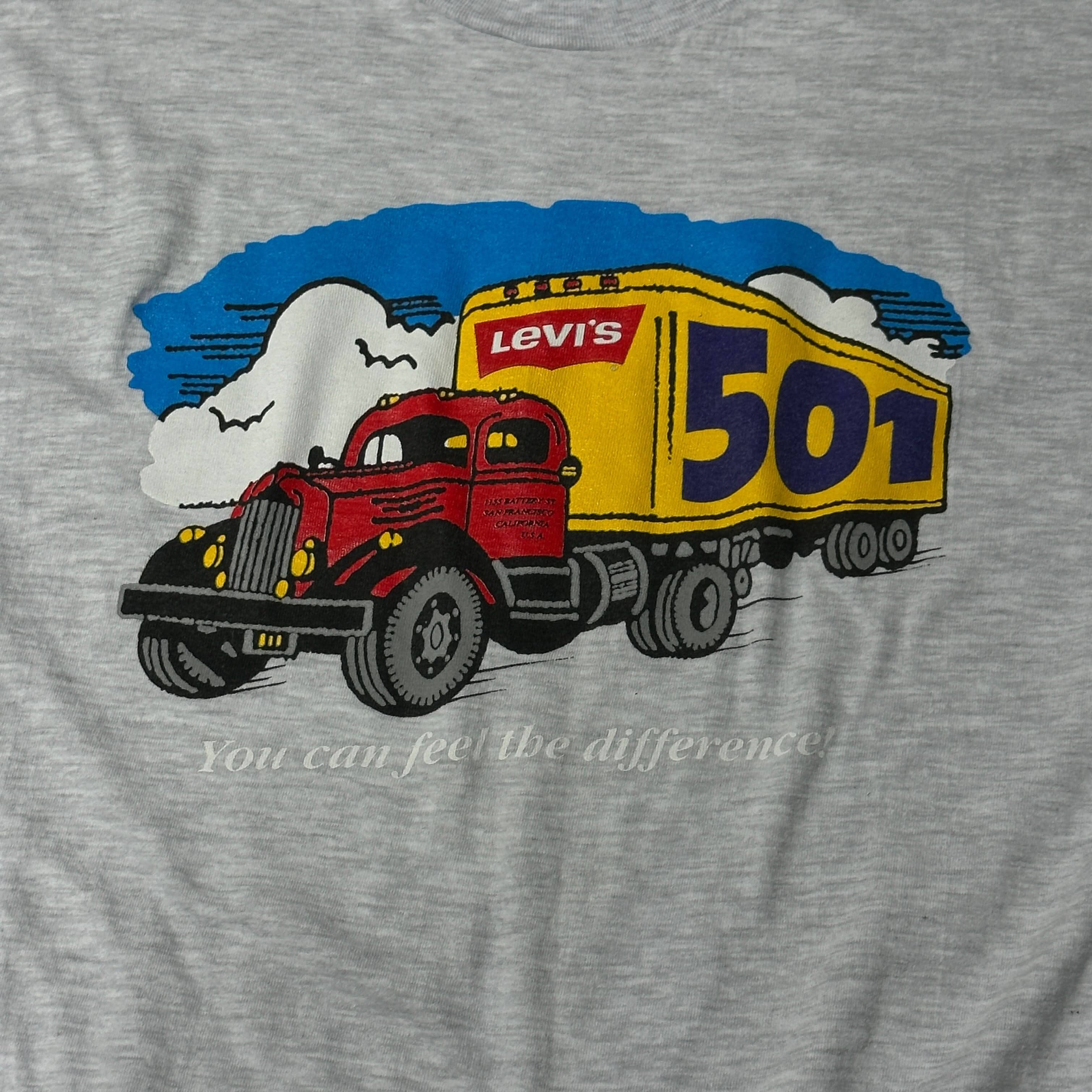 Vintage Levi's 501 Truck Graphic T-Shirt Size XL FAIF.CA 