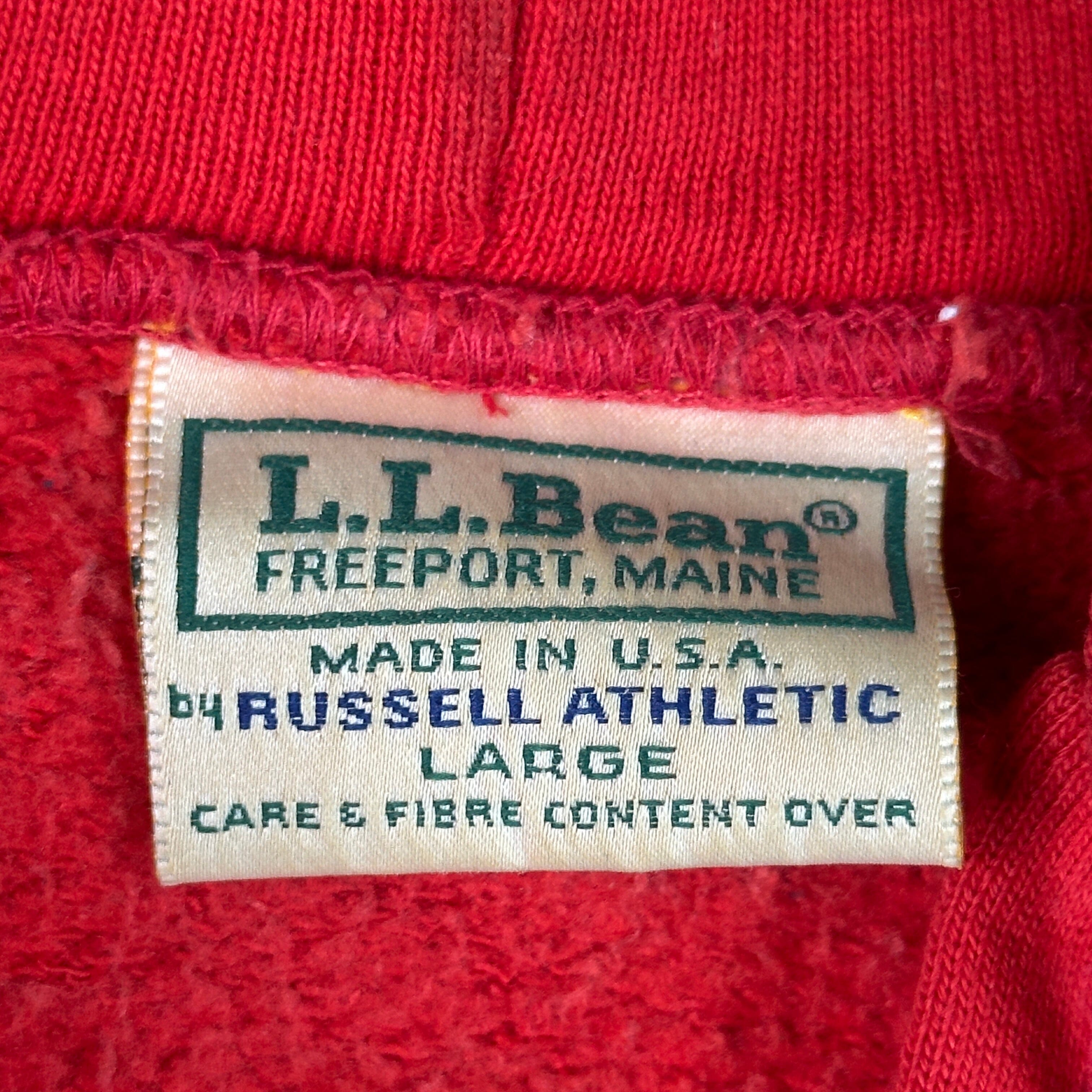 Vintage LL Bean Russell 80s Hooded Sweatshirt made in USA sweatshirt OTHER 