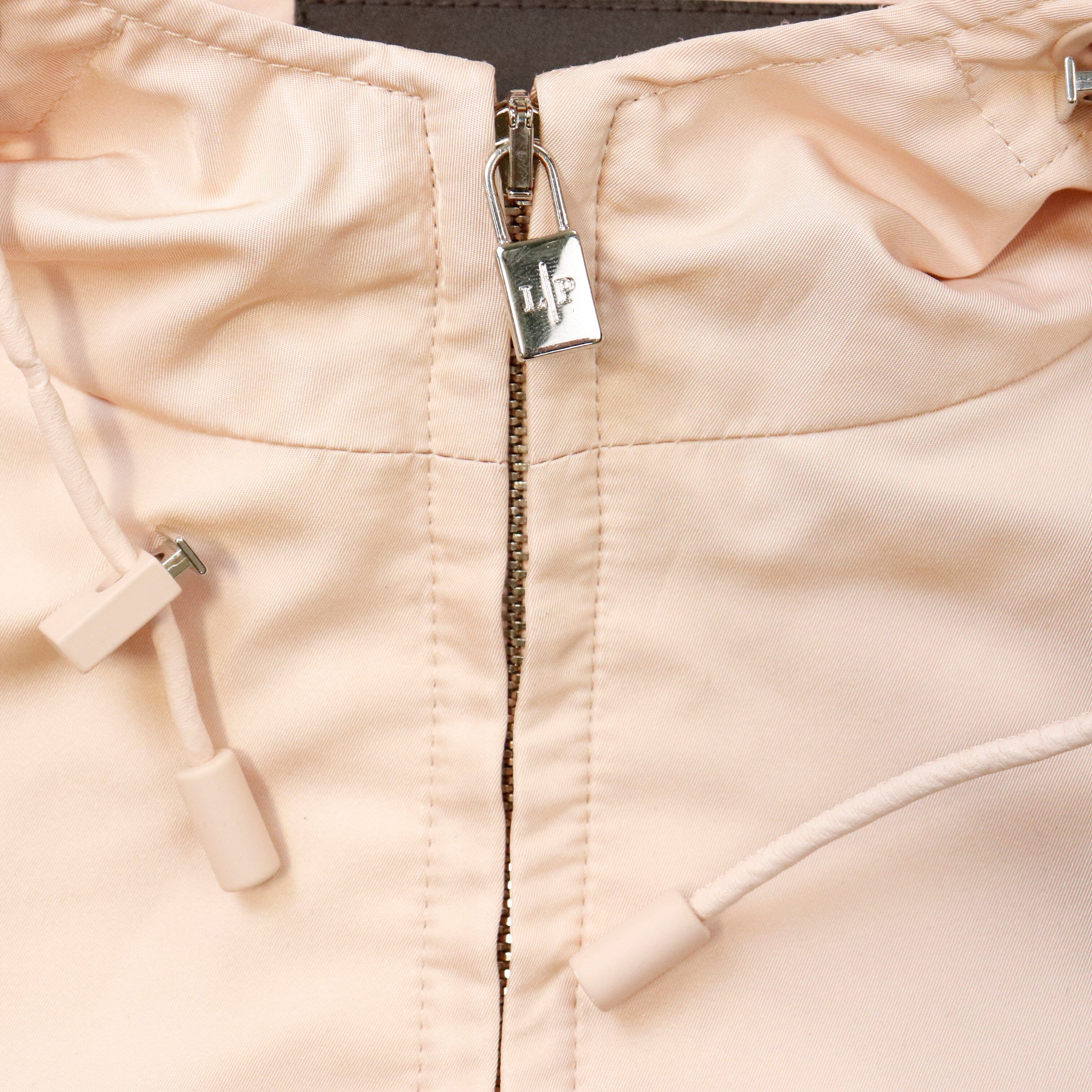 Vintage Loro Piana Gareth Light Pink Short Hooded Raincoat Hooded Zip Up Jacket Size 38 1698 