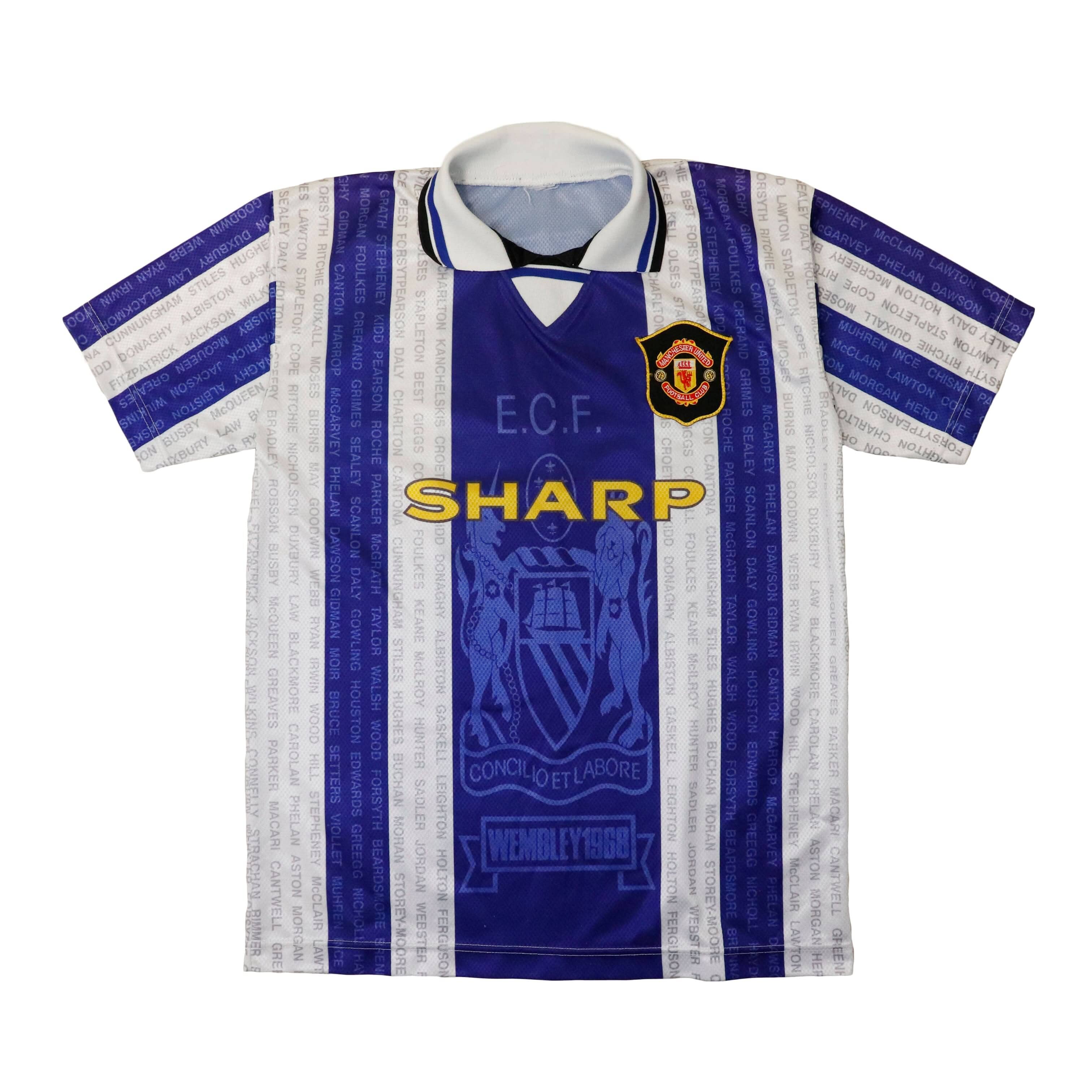 Vintage Manchester United Wembley 1968 Football Jersey Size N/A FAIF.CA 