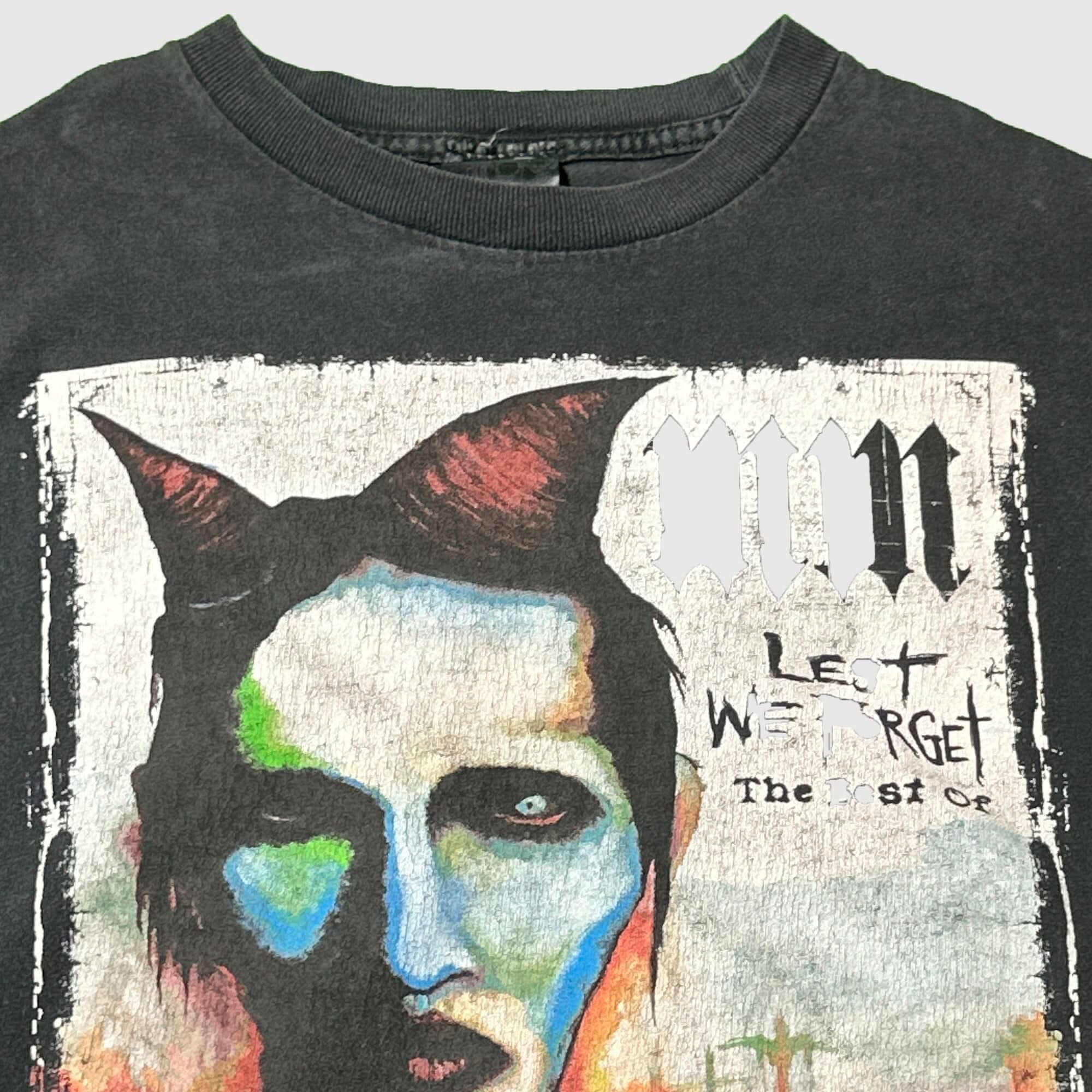 Vintage Marilyn Manson Lest We Forget Graphic T-Shirt Size L FAIF.CA 