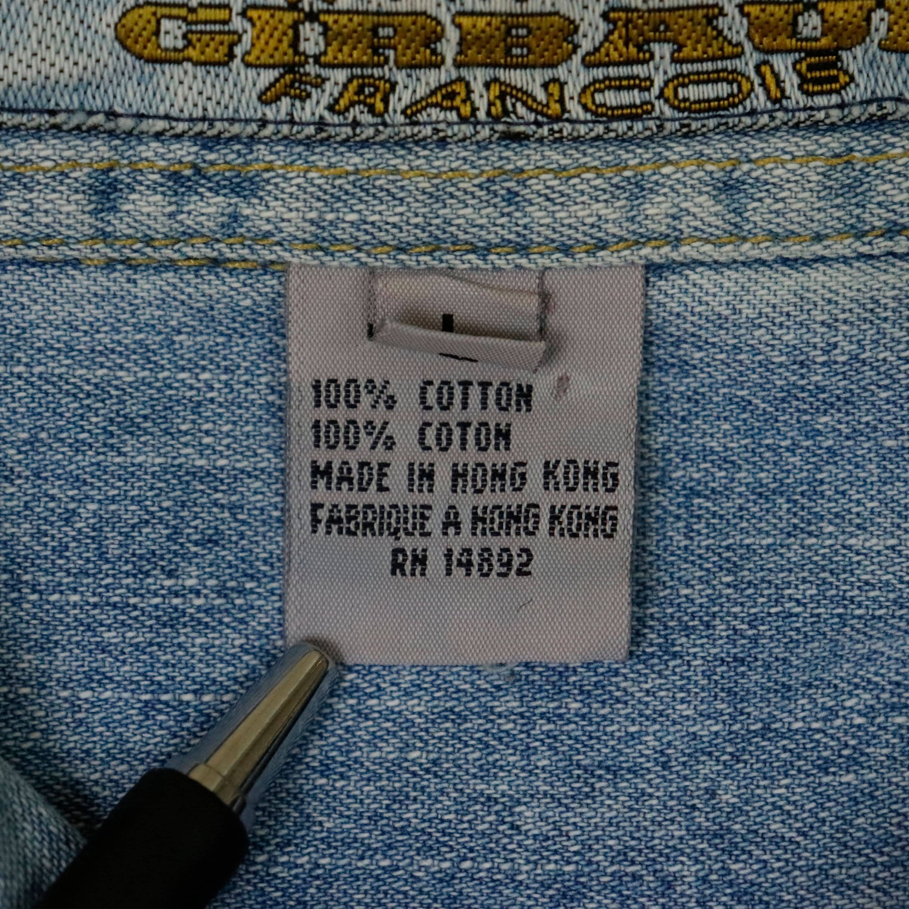 Vintage Marithe Francois Girbaud Denim Button Up Shirt Size L FAIF.CA 