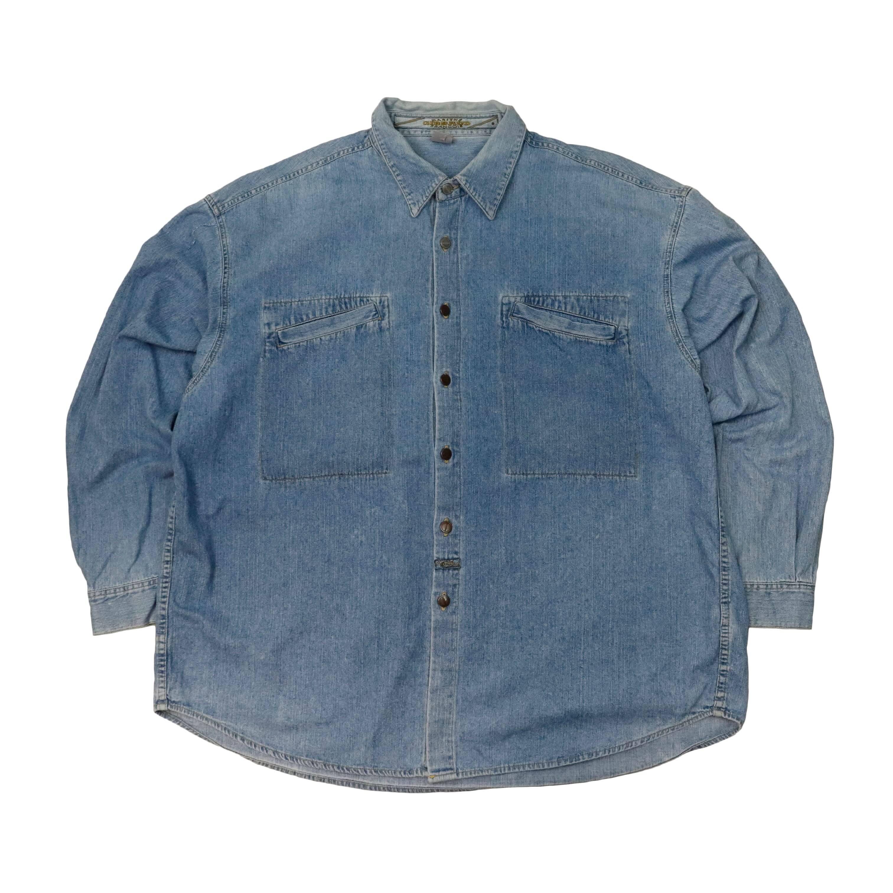 Vintage Marithe Francois Girbaud Denim Button Up Shirt Size L FAIF.CA 