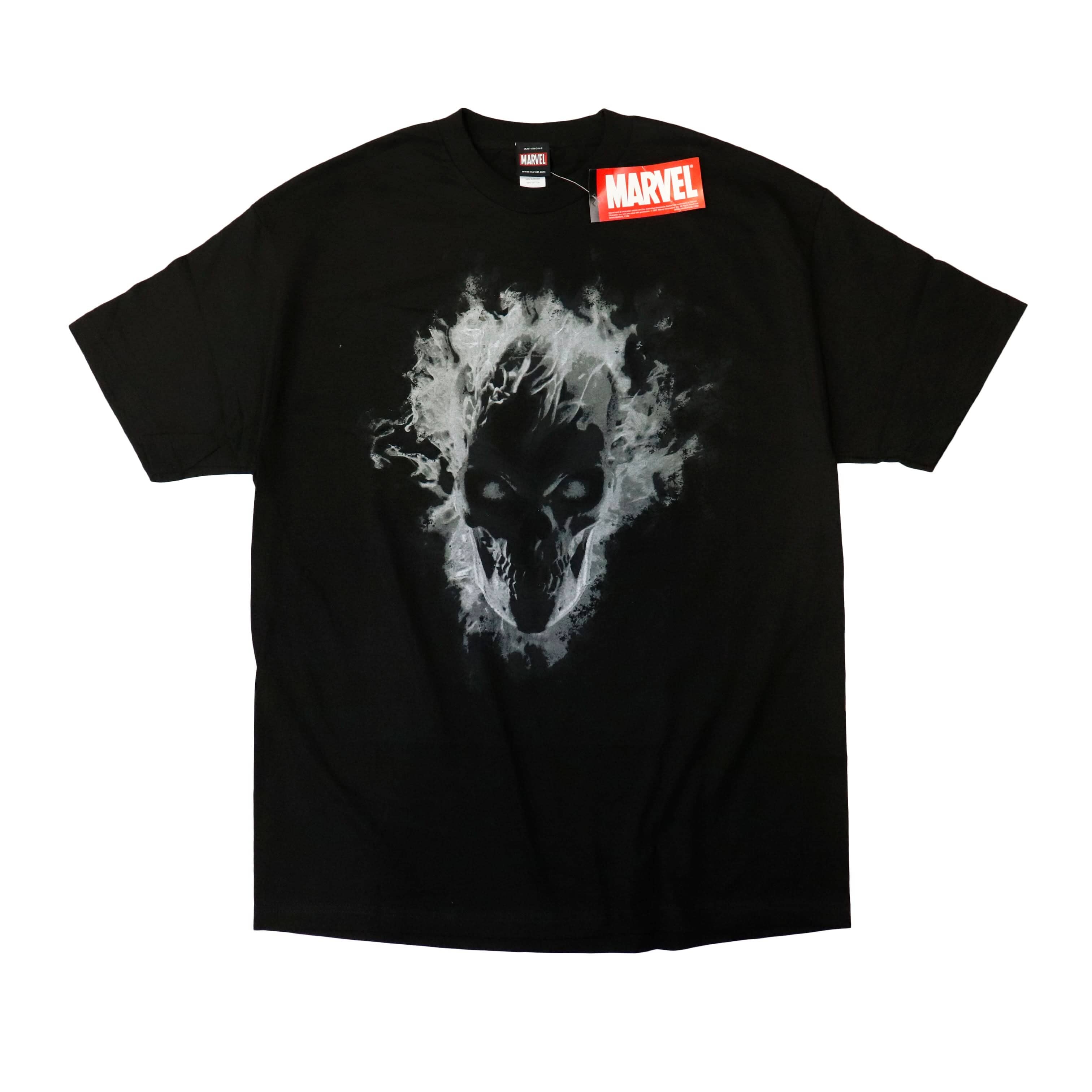 Vintage Marvel Mad Engine Ghostly Skull Graphic T-Shirt Size XL FAIF.CA 