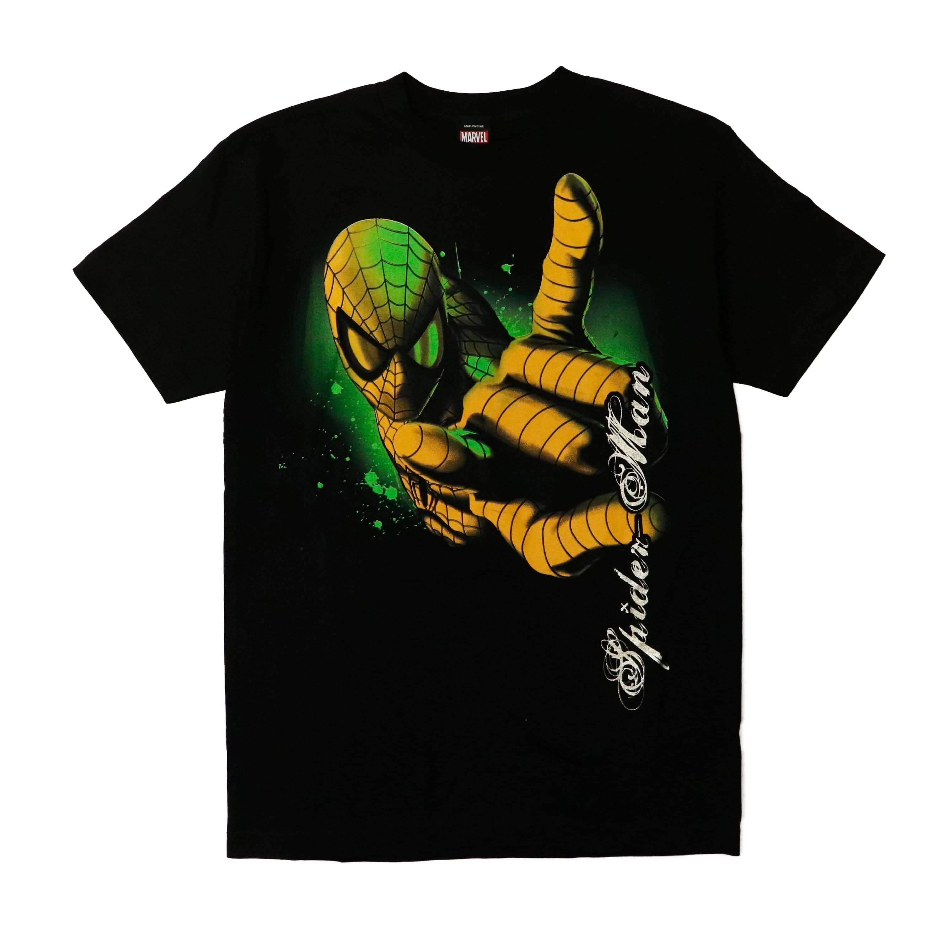 Vintage Marvel Mad Engine Spider-Man Graphic T-Shirt Size M FAIF.CA 