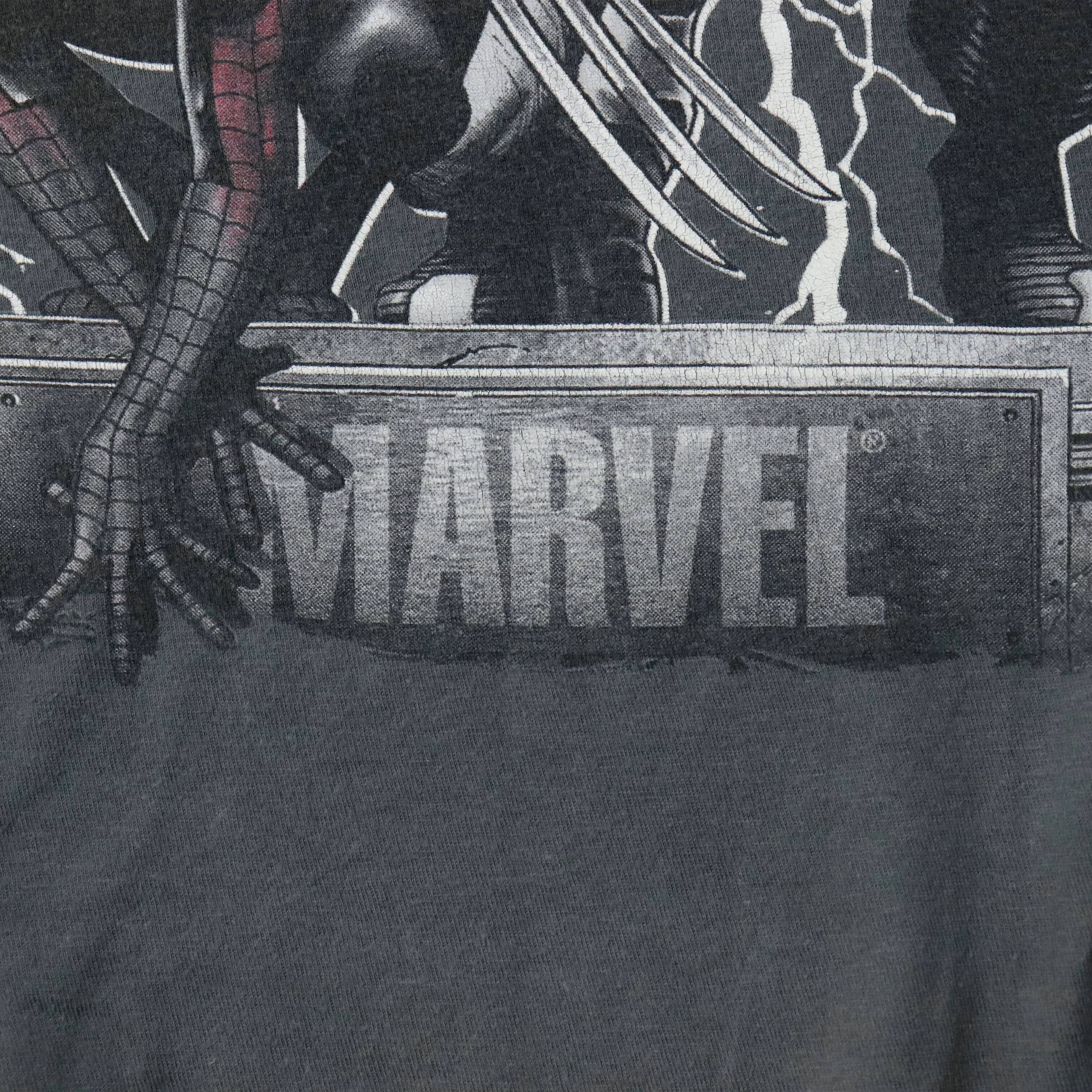 Vintage Marvel Mad Engine Superheroes Graphic T-Shirt Size M FAIF.CA 