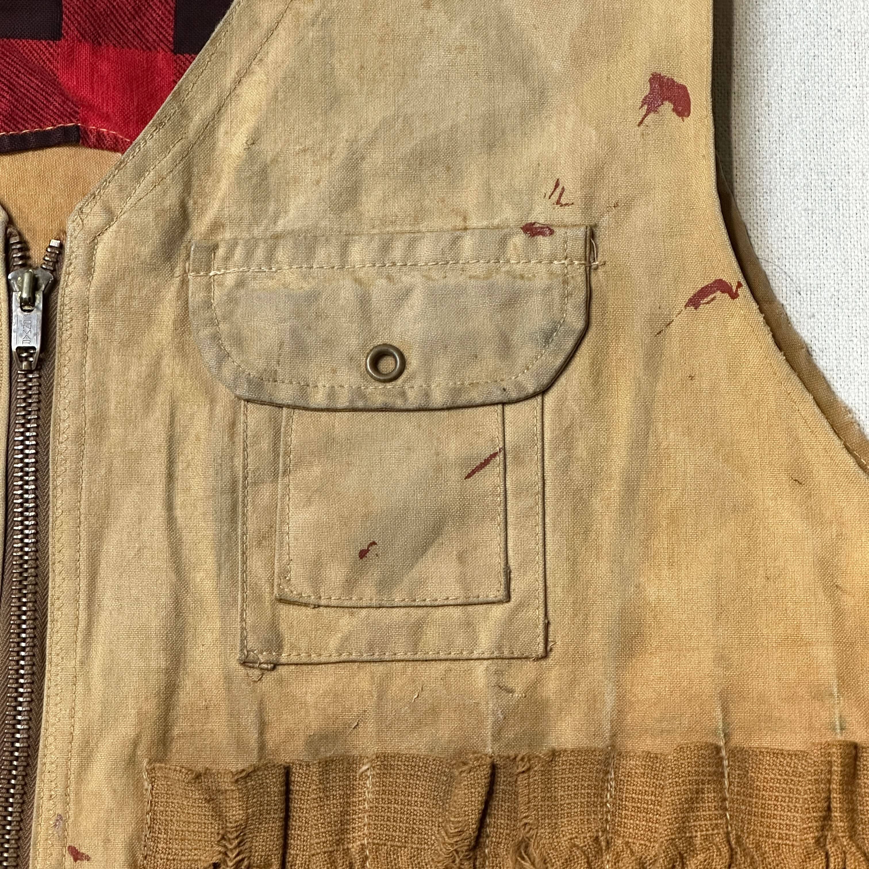 Vintage Masland Made Canvas Hunting Vest Size M FAIF.CA 