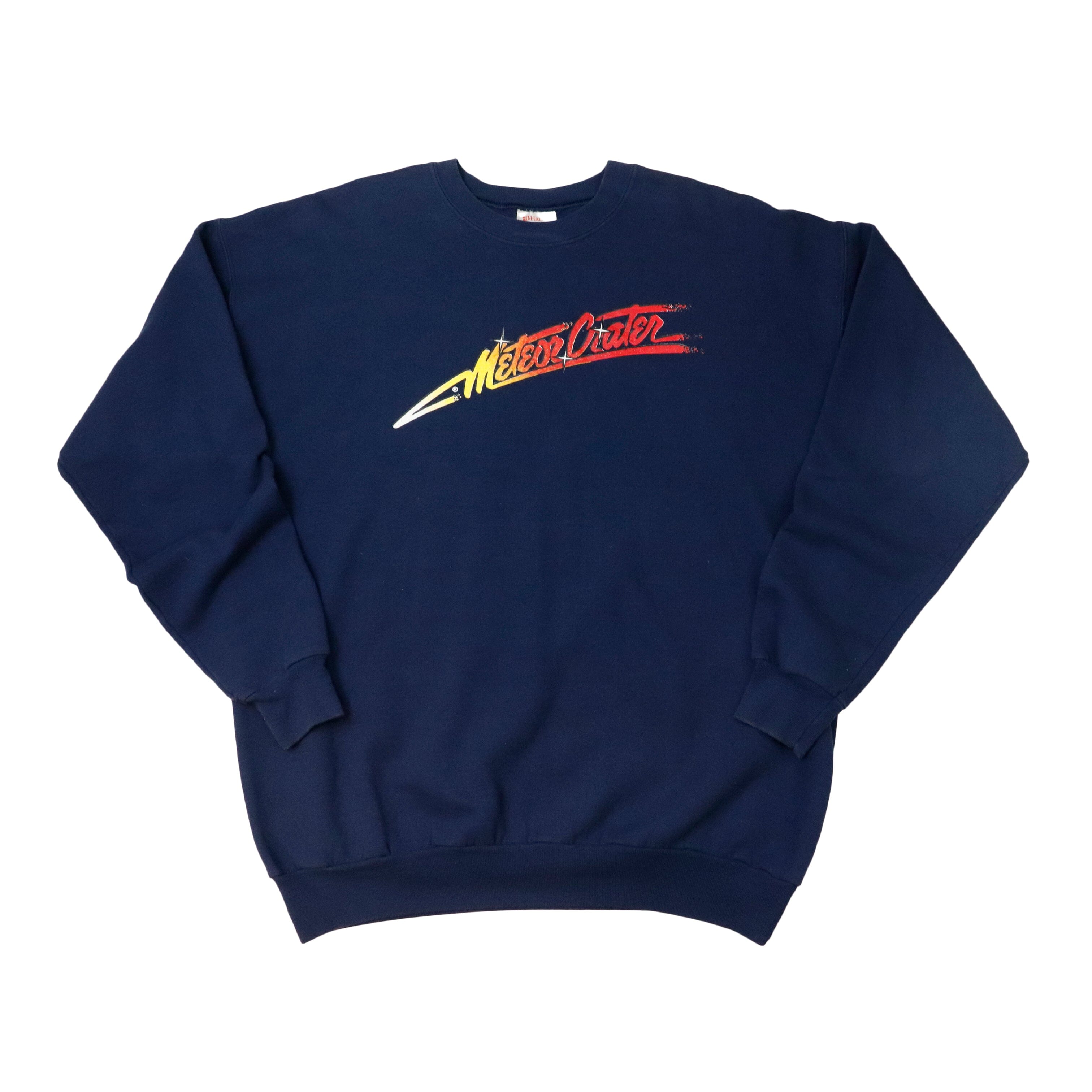 Vintage Meteor Crater Navy Crewneck Size L Hanes 