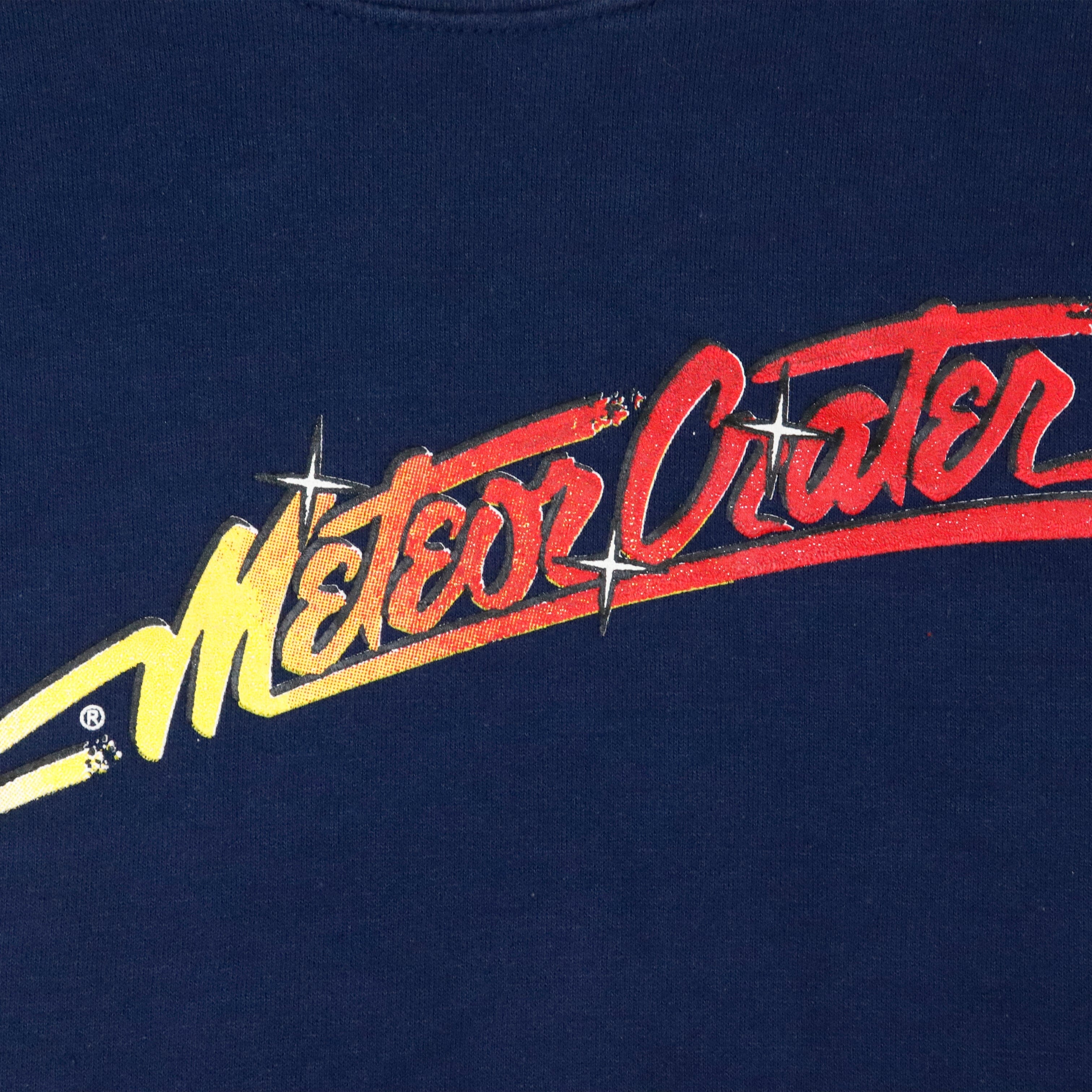 Vintage Meteor Crater Navy Crewneck Size L Hanes 