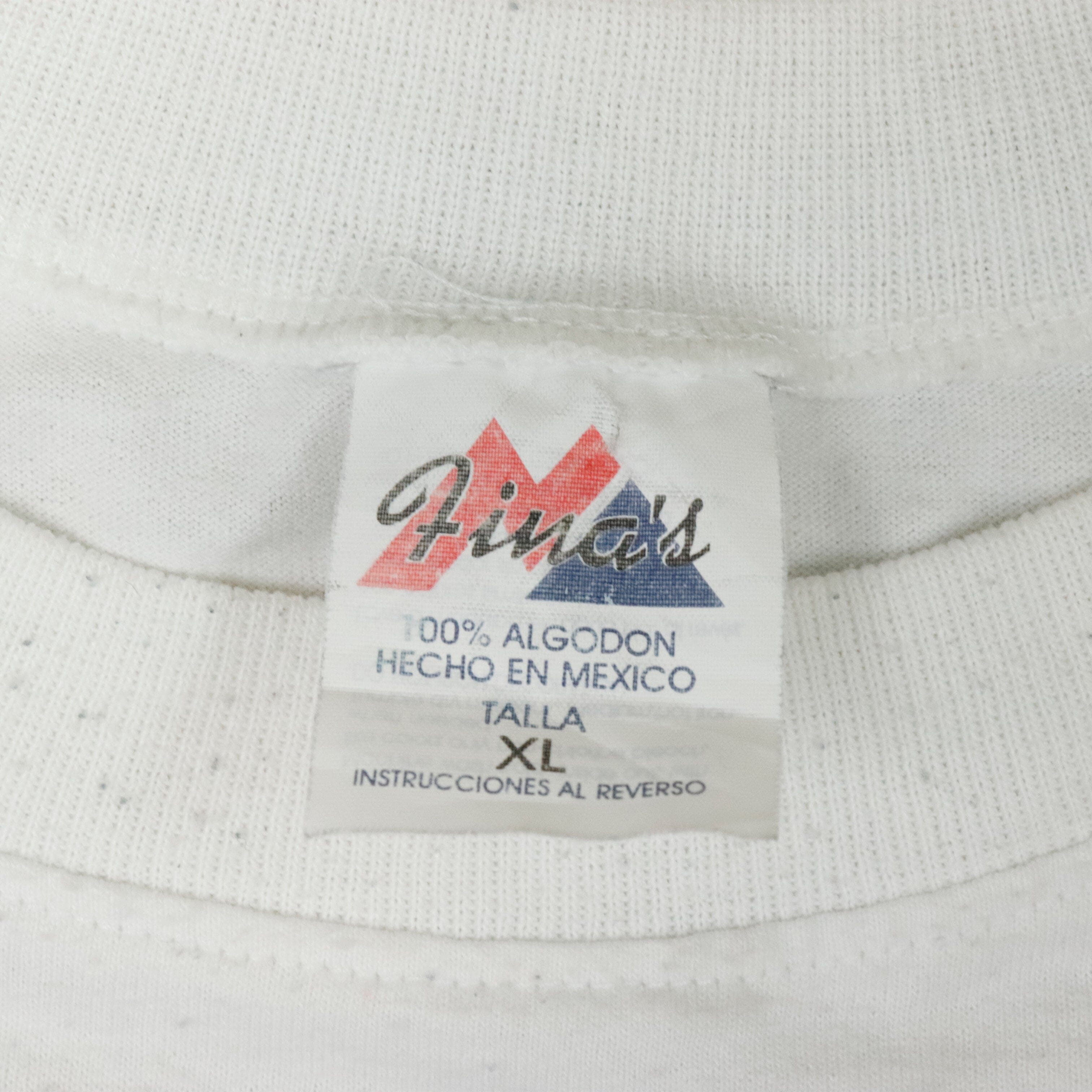 Vintage Mexico Nuevo Laredo White T-Shirt Size XL Alé 
