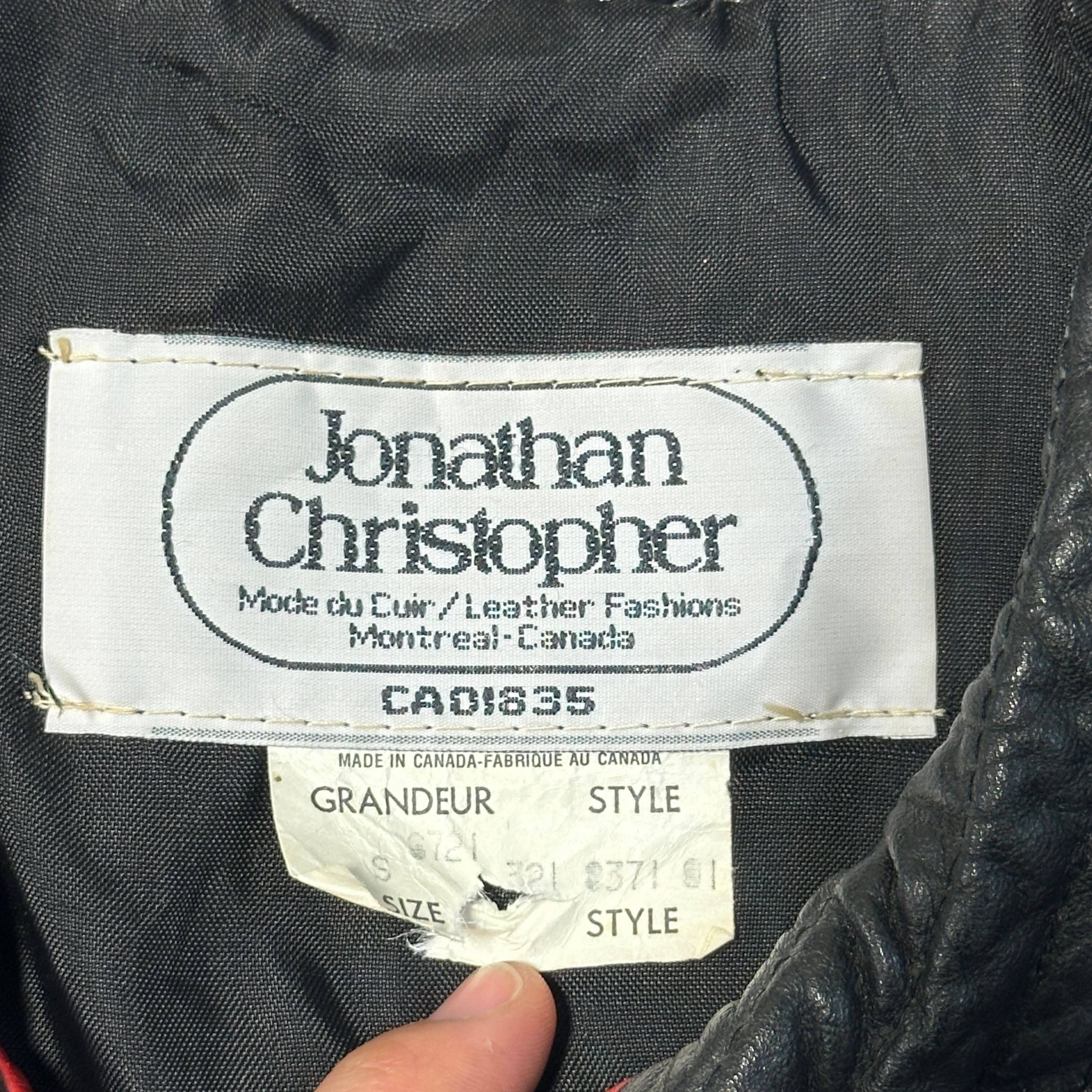 Vintage Michael Jackson Thriller Jonathan Christopher Black and Red Leather Jacket Size S FAIF.CA 