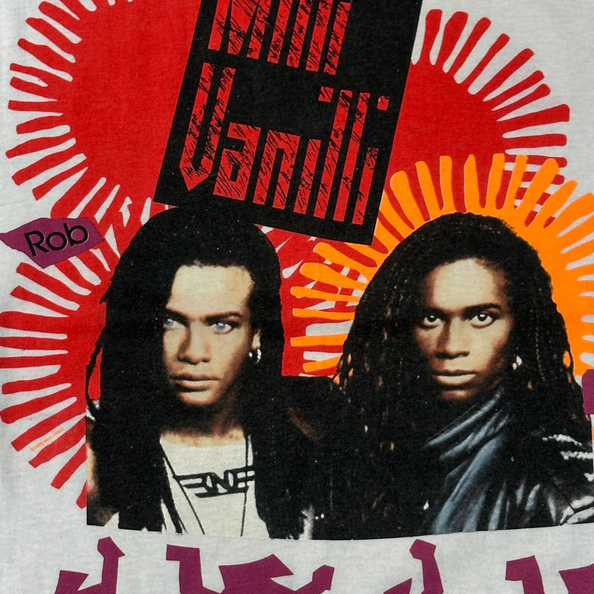 Vintage Milli Vanilli Graphic Concert T-Shirt Size XL FAIF.CA 
