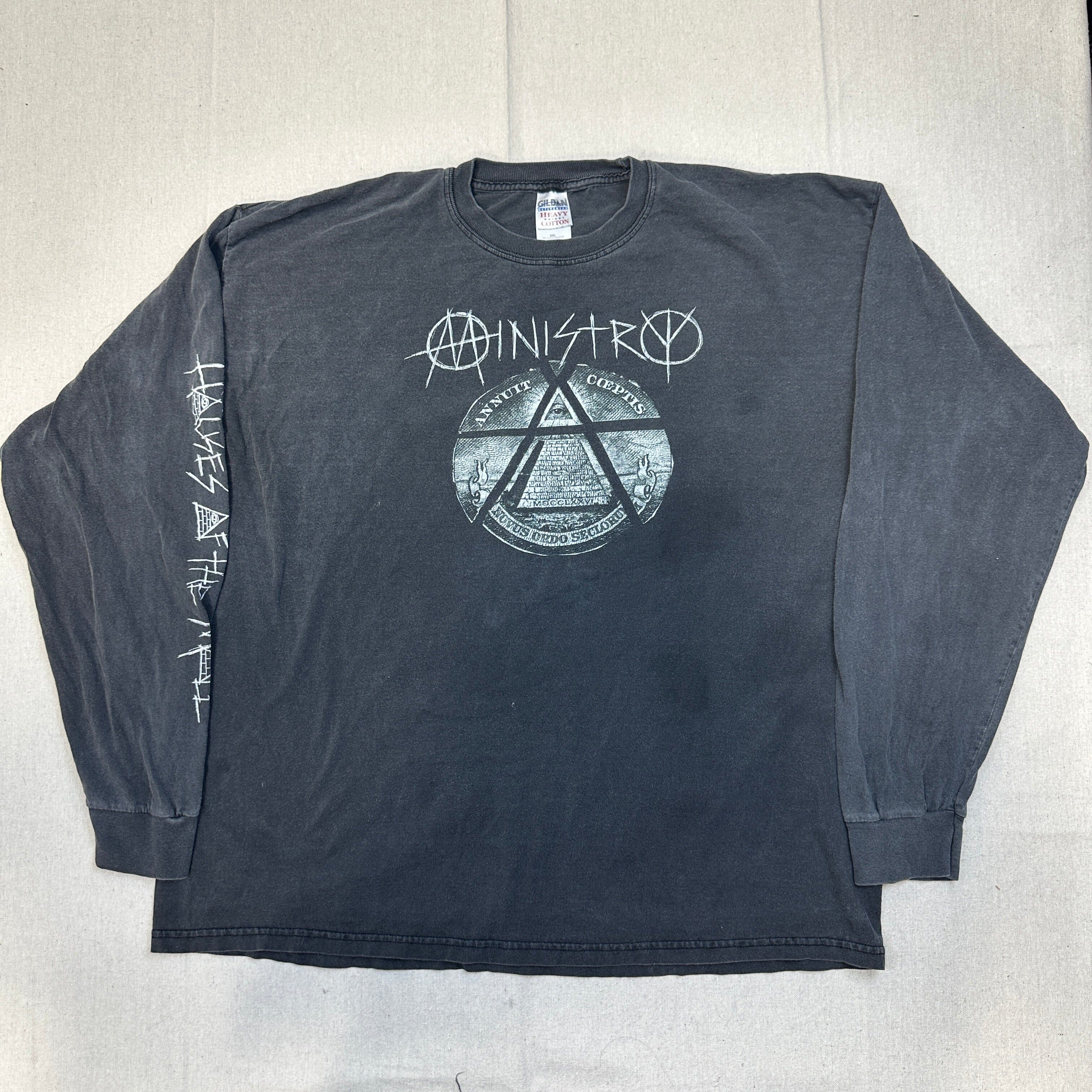 Vintage Ministry Houses of the Mole Long Sleeve Band Shirt Size XXL 90s FAIF.CA 