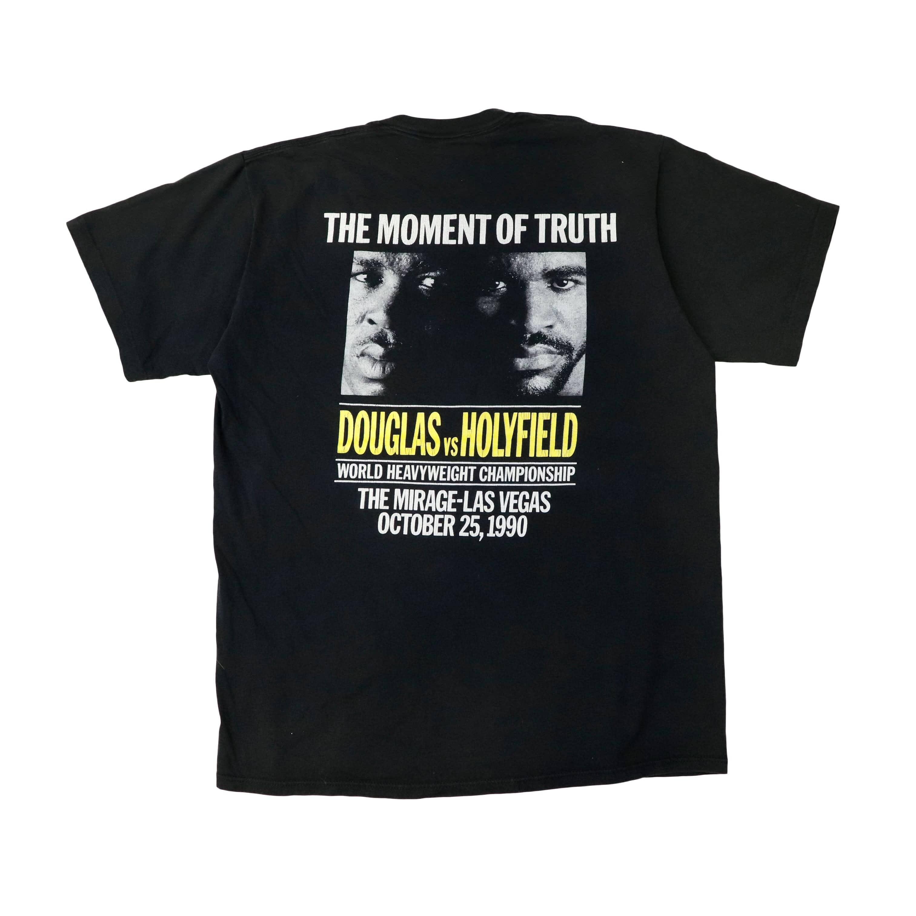 Vintage Mirage Douglas vs Holyfield Boxing 1990 Graphic T-Shirt Size XL FAIF.CA 